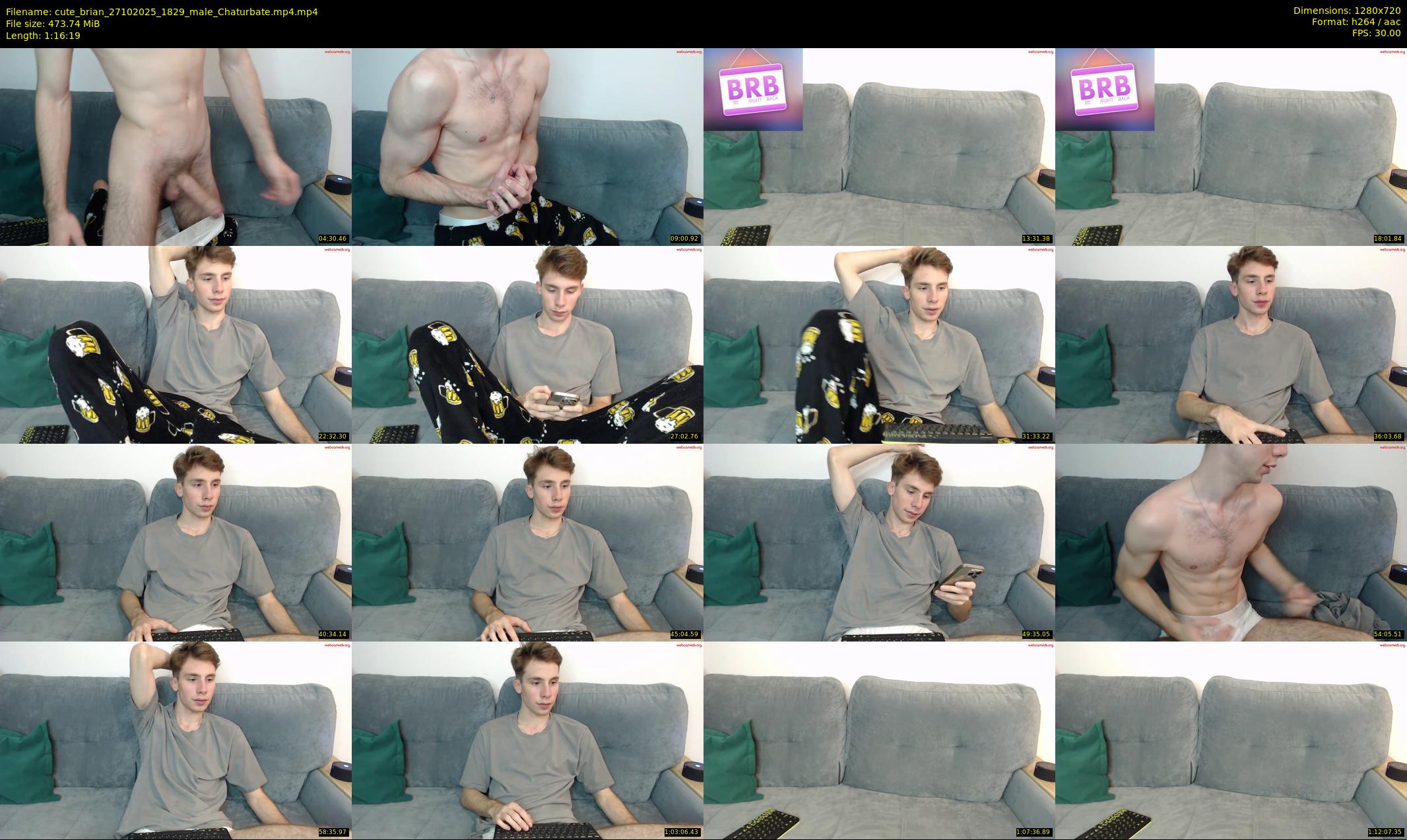 cute_brian — 77 minute Chaturbate male cam show recording, 720p, Oct 27, 2025