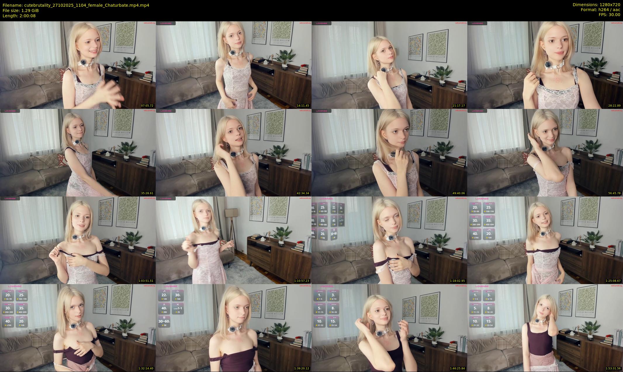 cutebrutality — 121 minute Chaturbate female cam show recording, 720p, Oct 27, 2025