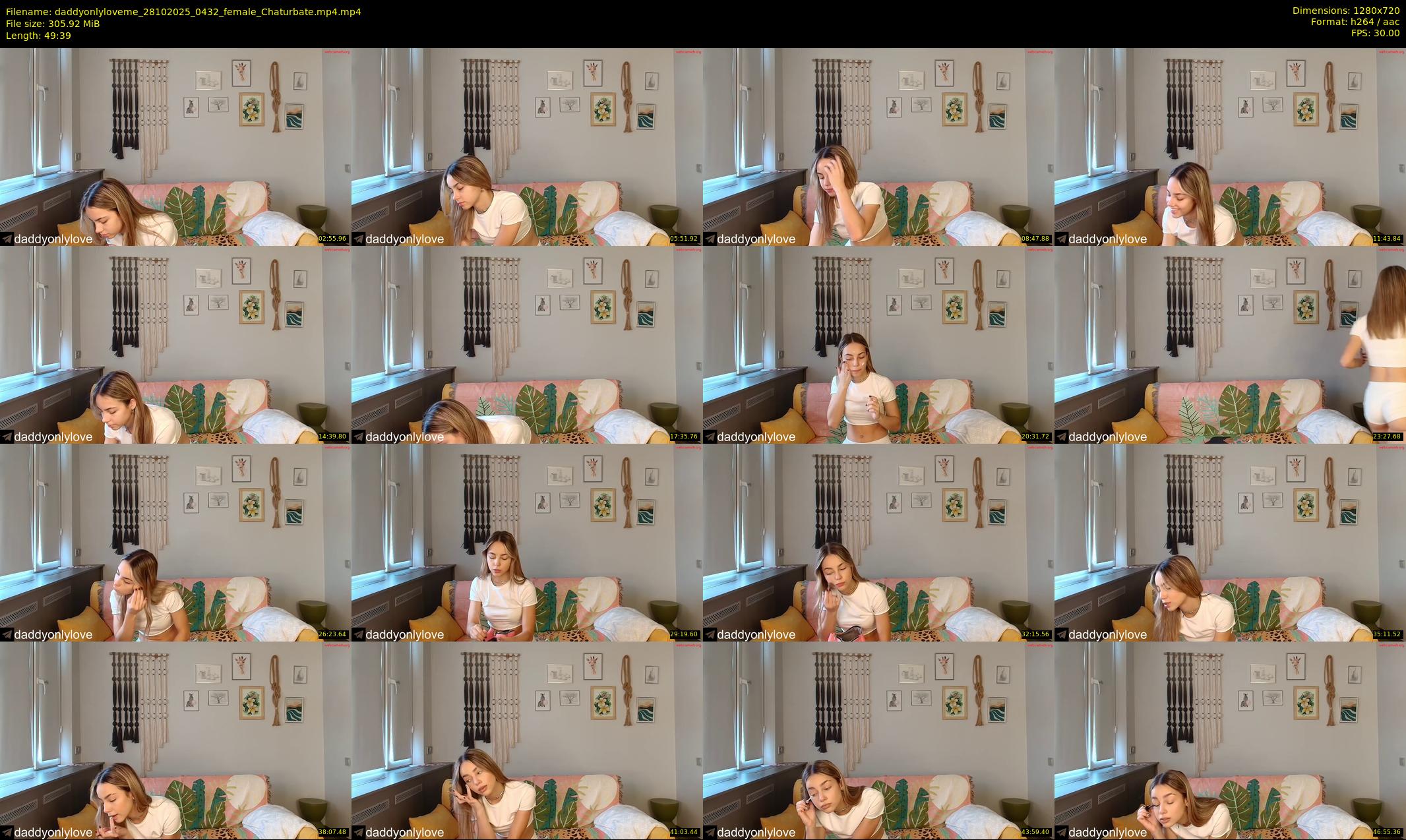 daddyonlyloveme — 50 minute Chaturbate female cam show recording, 720p, Oct 28, 2025