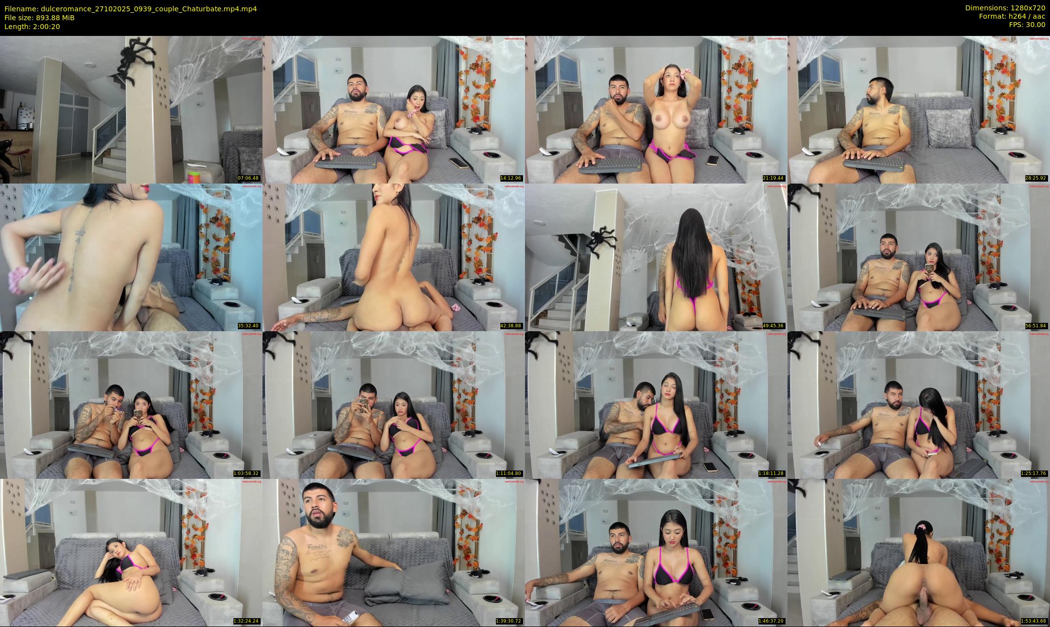 dulceromance — 121 minute Chaturbate couple cam show recording, 720p, Oct 27, 2025