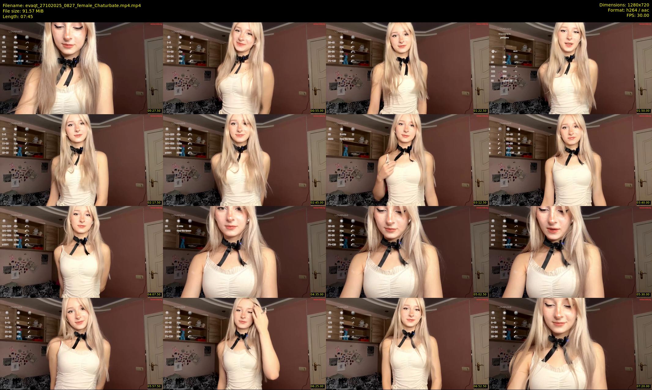 evaqt — 8 minute Chaturbate female cam show recording, 720p, Oct 27, 2025