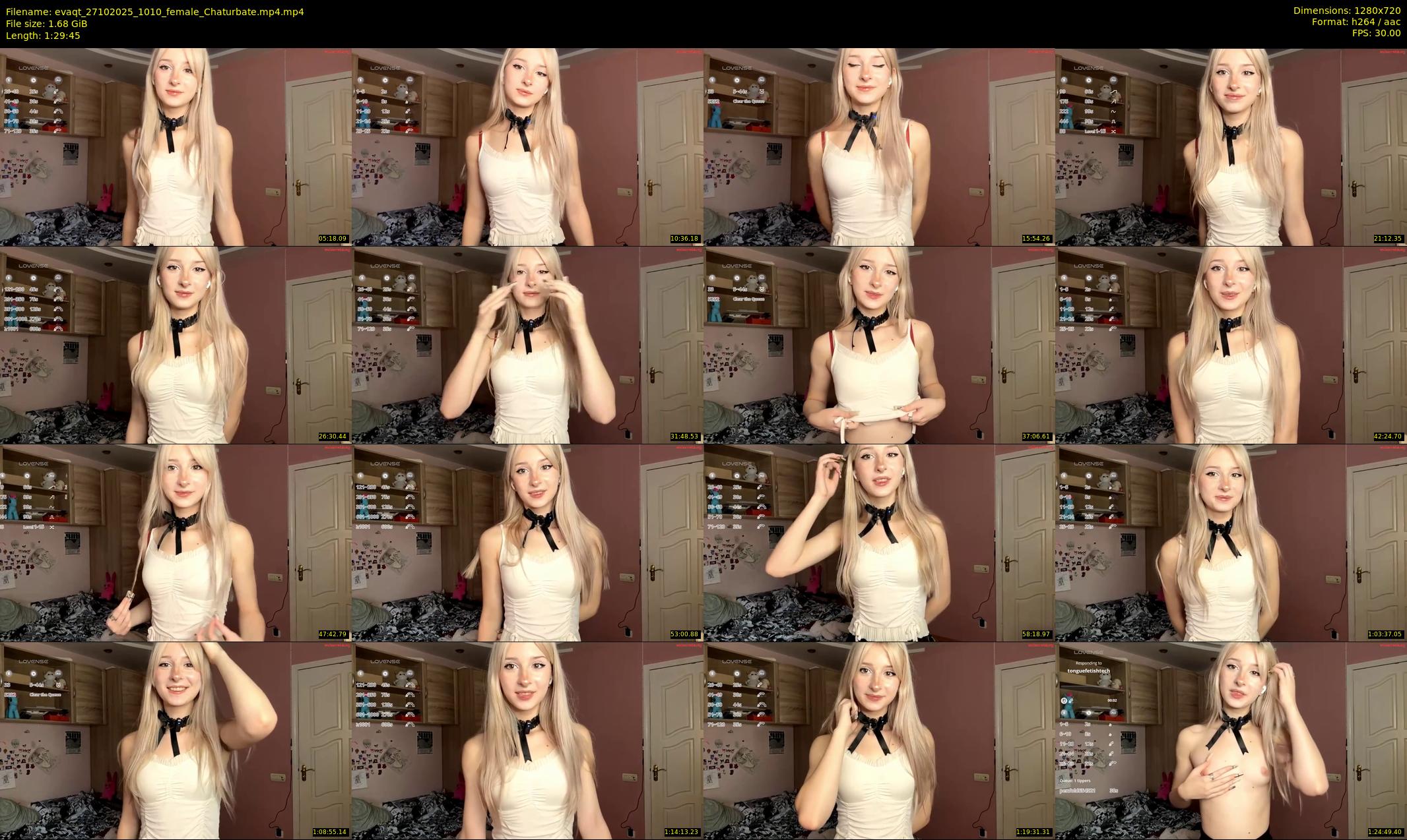 evaqt — 90 minute Chaturbate female cam show recording, 720p, Oct 27, 2025