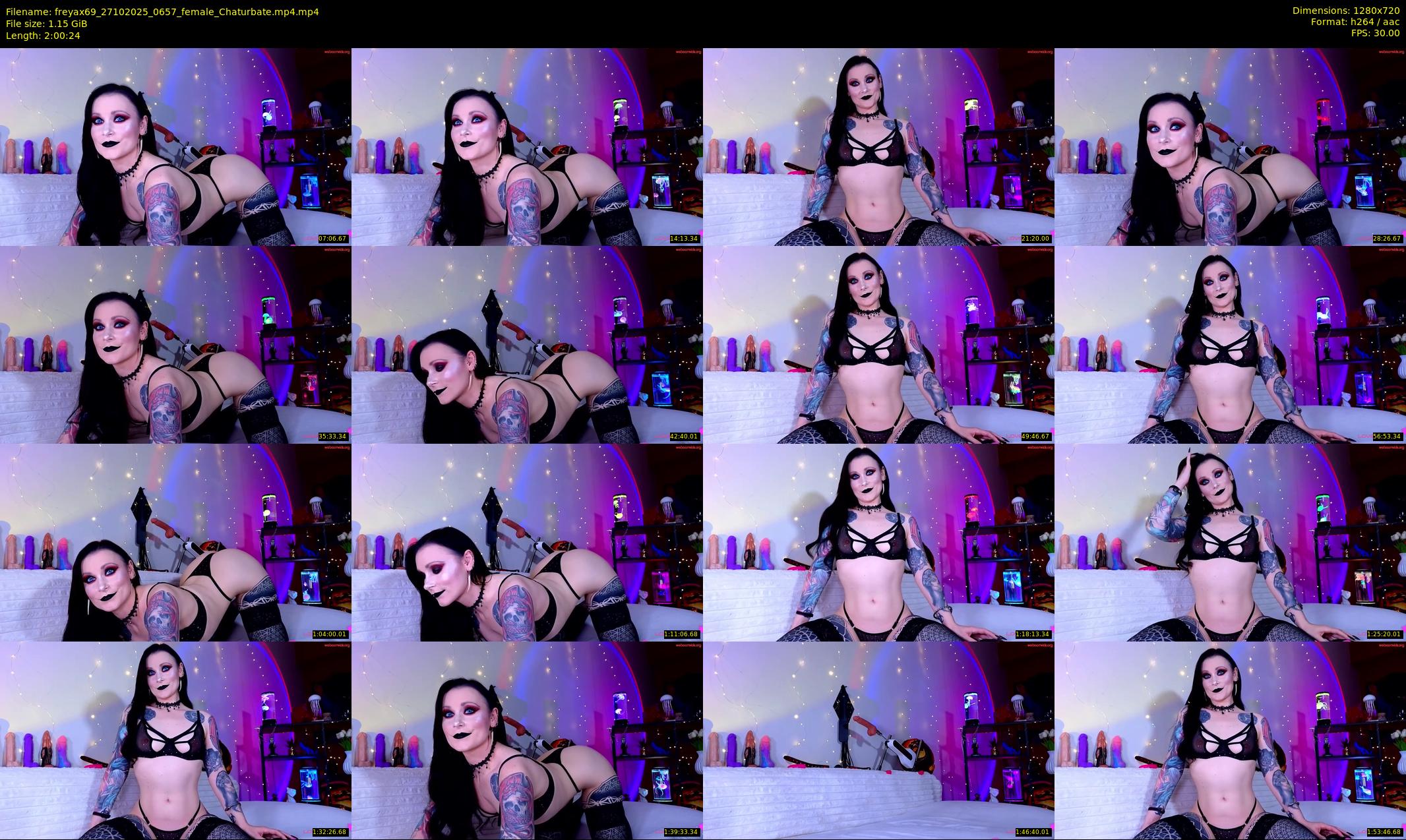 freyax69 — 121 minute Chaturbate female cam show recording, 720p, Oct 27, 2025