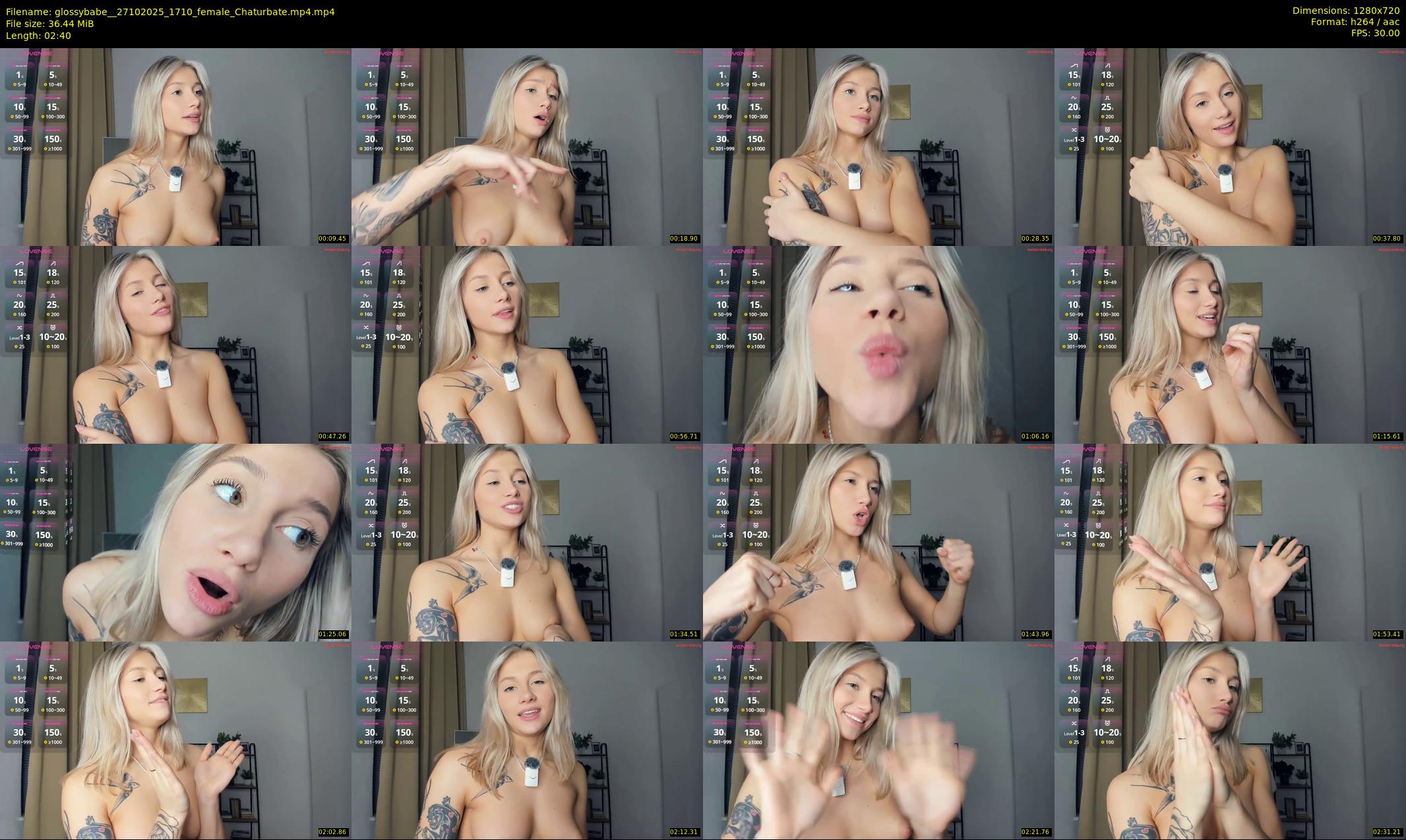 glossybabe_ — 3 minute Chaturbate female cam show recording, 720p, Oct 27, 2025