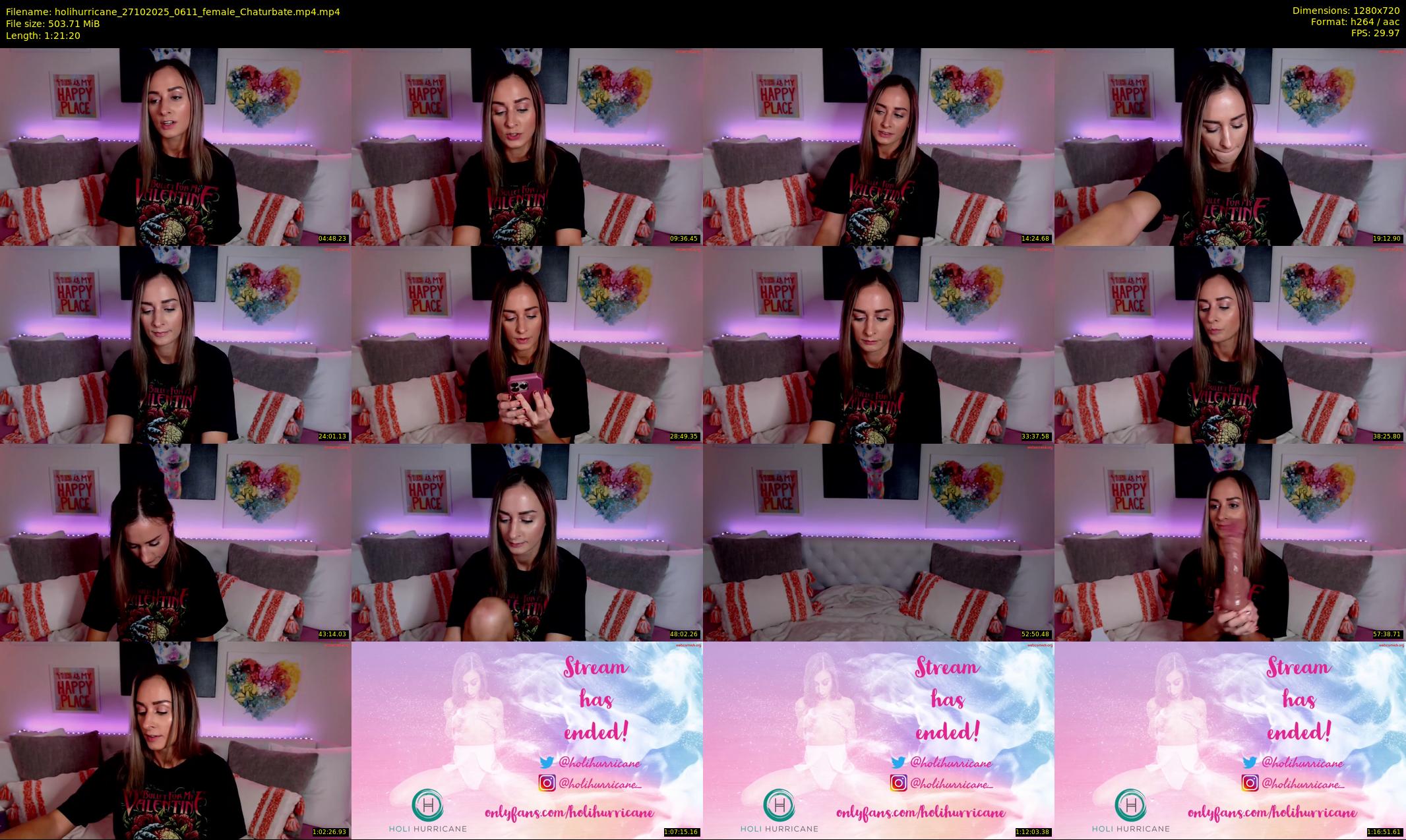 holihurricane — 82 minute Chaturbate female cam show recording, 720p, Oct 27, 2025
