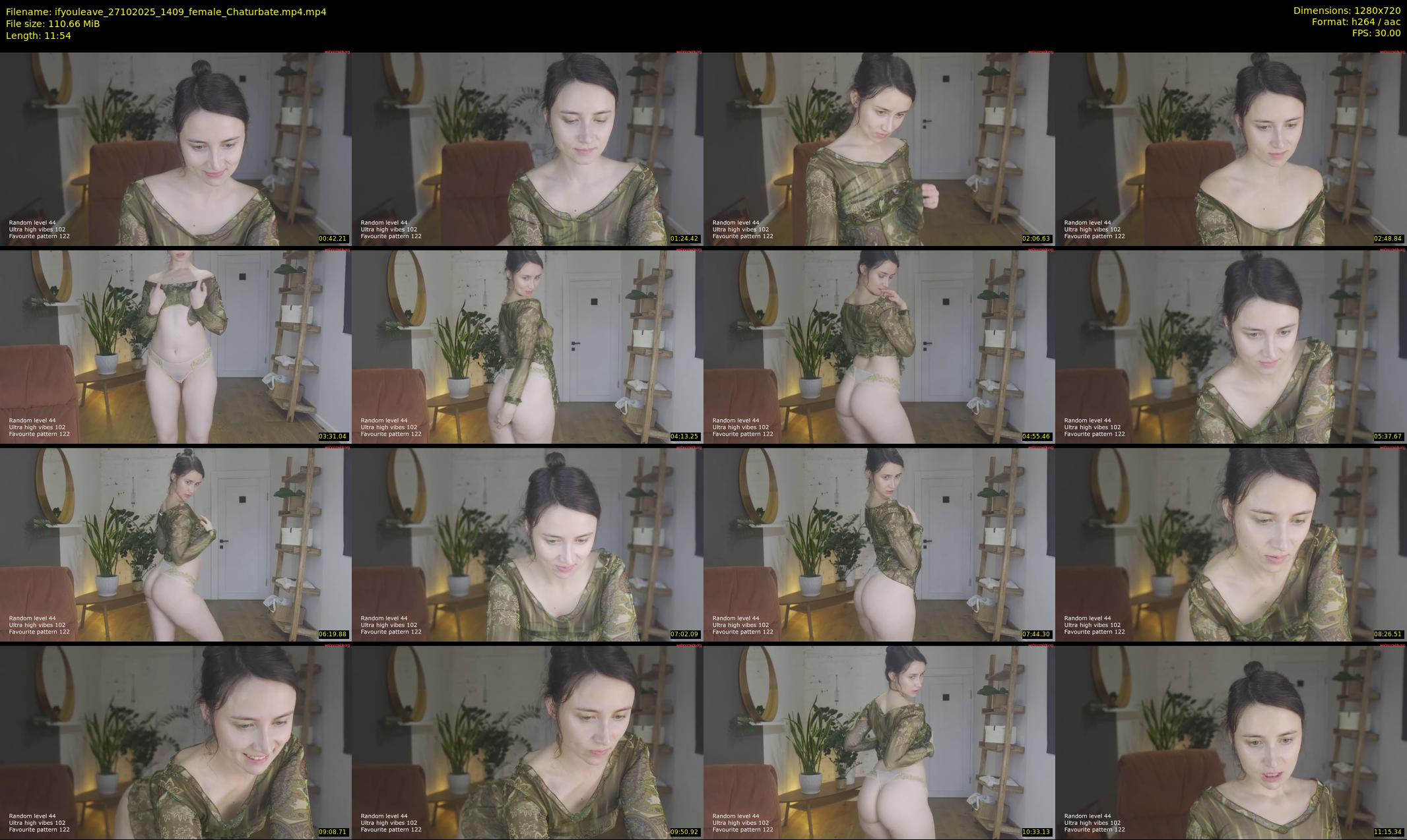 ifyouleave — 12 minute Chaturbate female cam show recording, 720p, Oct 27, 2025