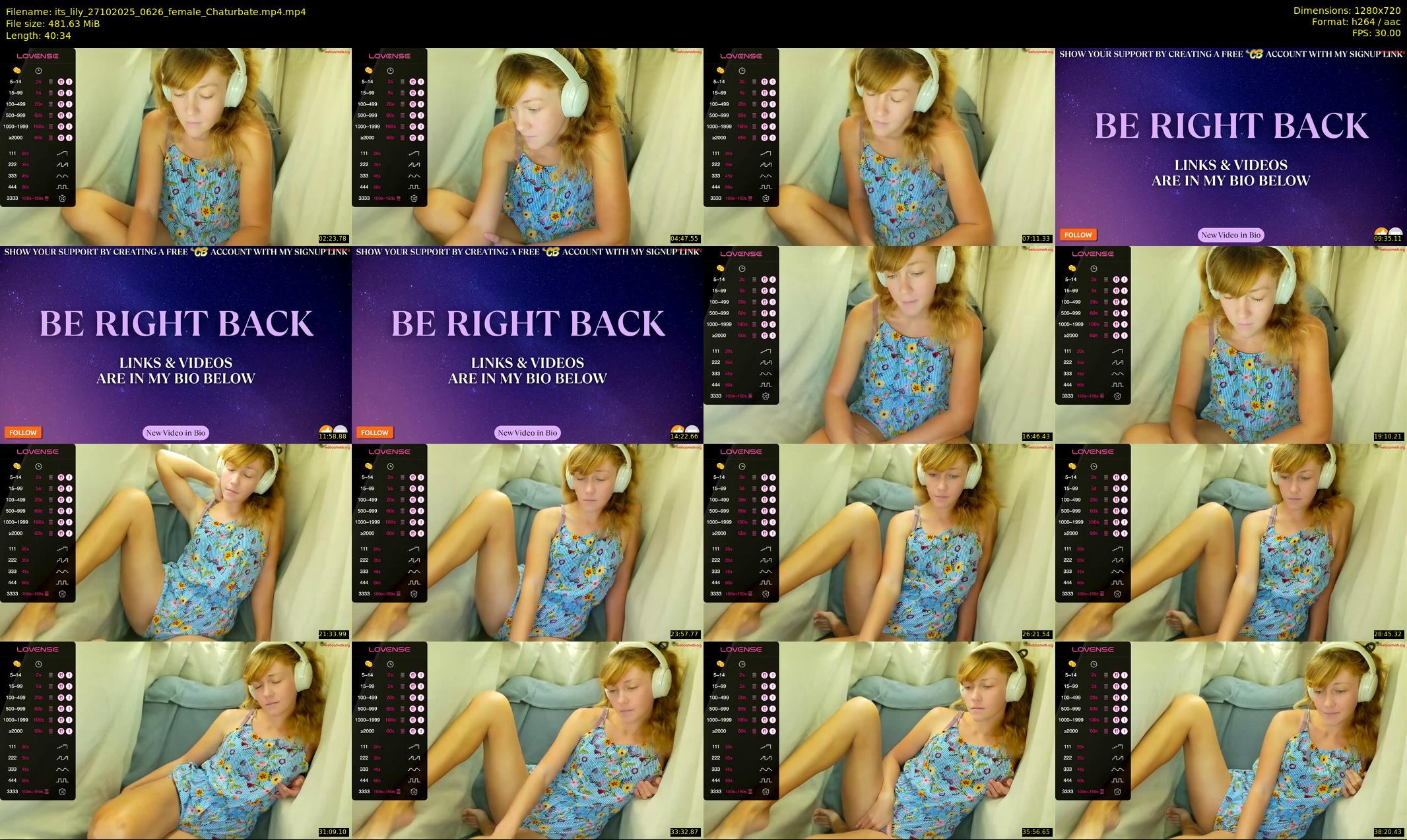 its_lily — 41 minute Chaturbate female cam show recording, 720p, Oct 27, 2025