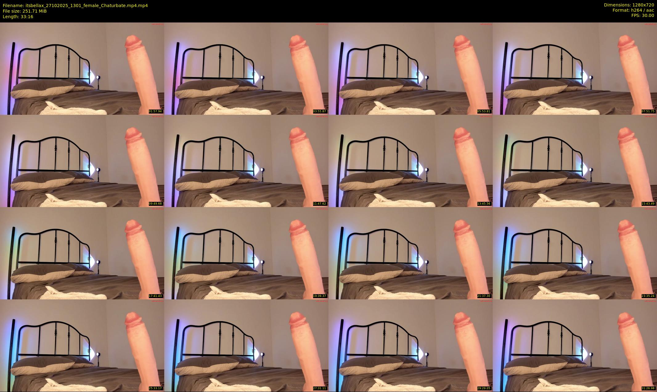 itsbellax — 34 minute Chaturbate female cam show recording, 720p, Oct 27, 2025