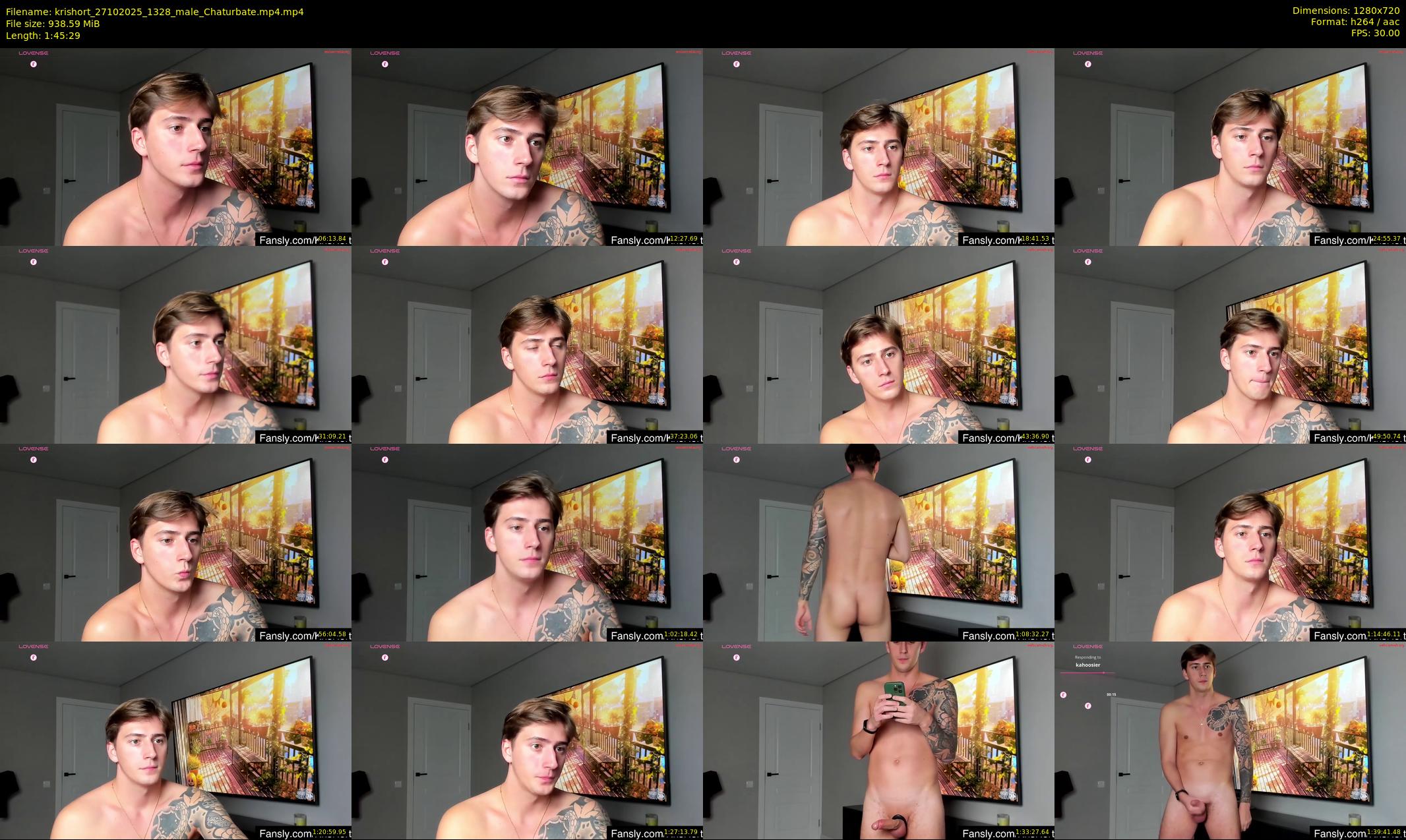 krishort — 106 minute Chaturbate male cam show recording, 720p, Oct 27, 2025