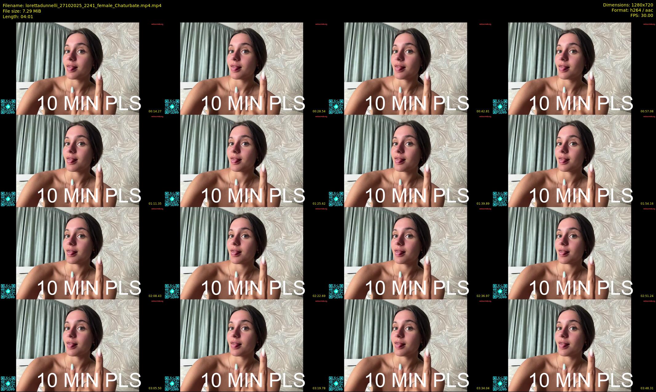 lorettadunnelli — 5 minute Chaturbate female cam show recording, 720p, Oct 27, 2025