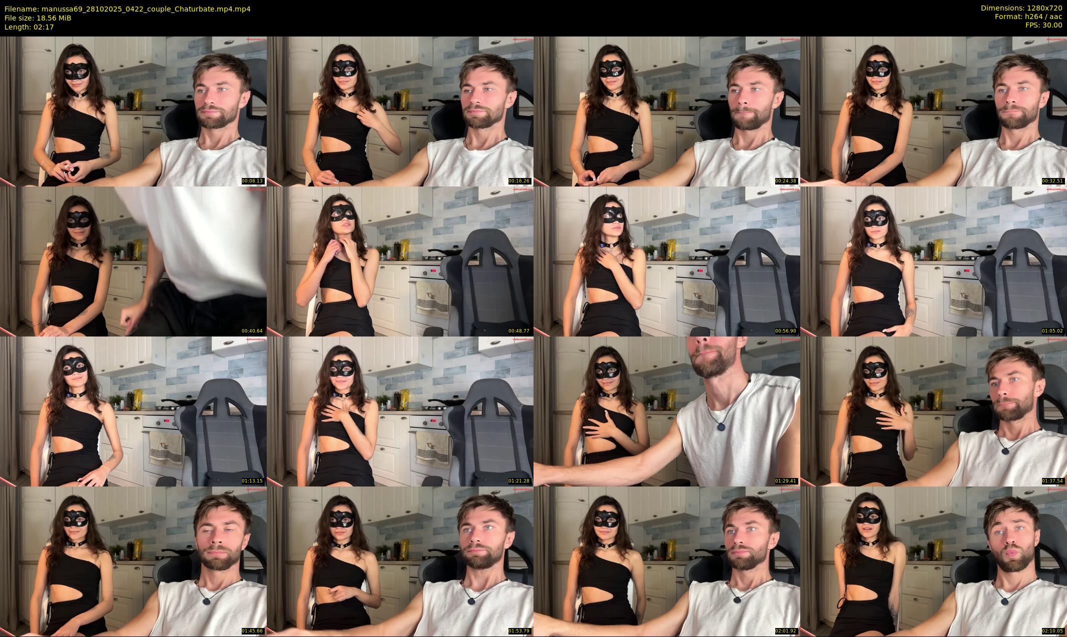 manussa69 — 3 minute Chaturbate couple cam show recording, 720p, Oct 28, 2025