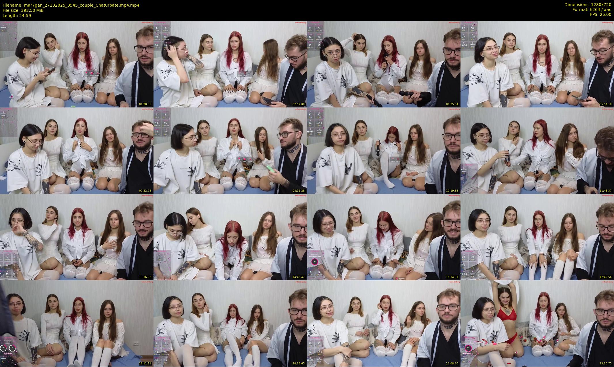 mar7gan — 25 minute Chaturbate couple cam show recording, 720p, Oct 27, 2025