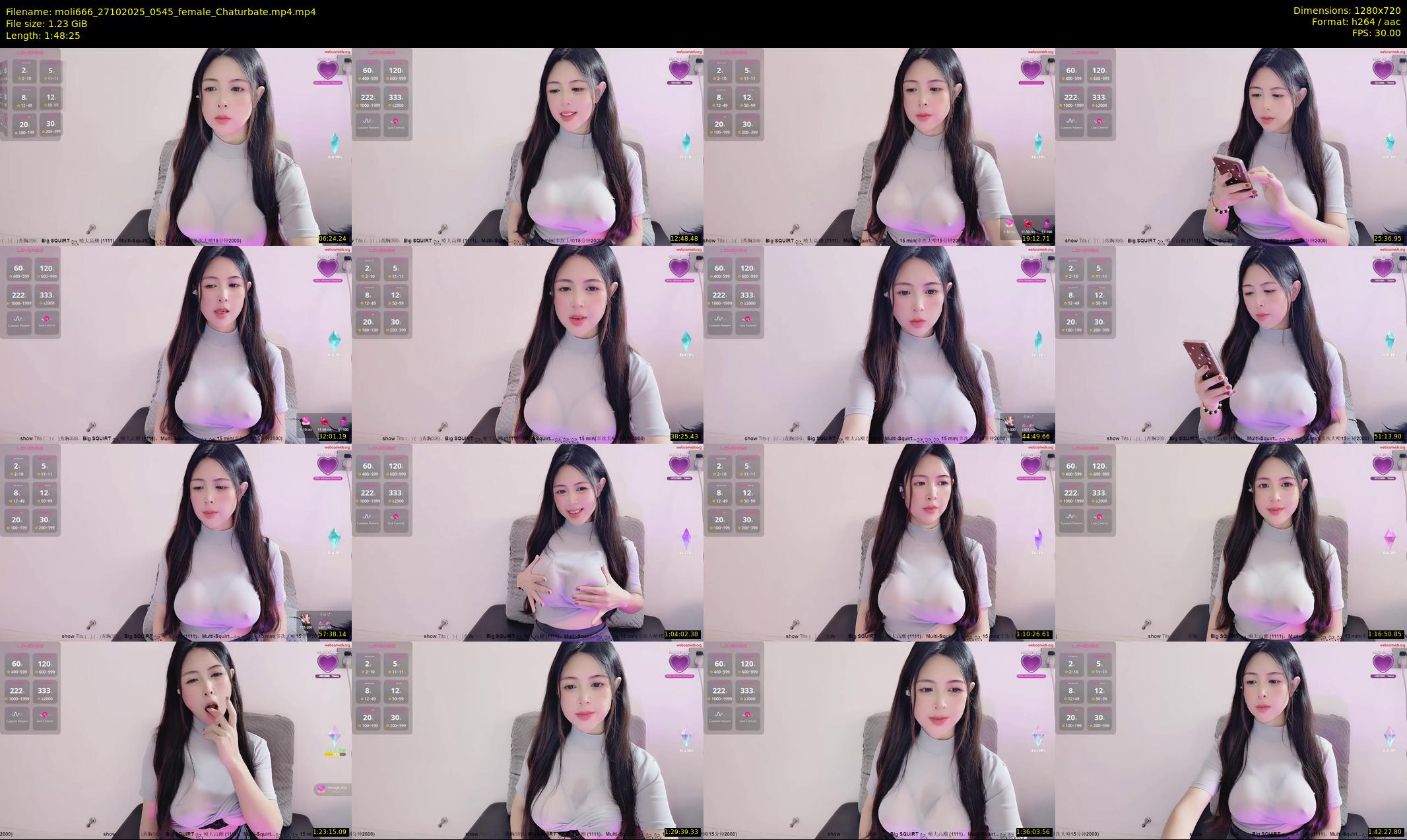 moli666 — 109 minute Chaturbate female cam show recording, 720p, Oct 27, 2025