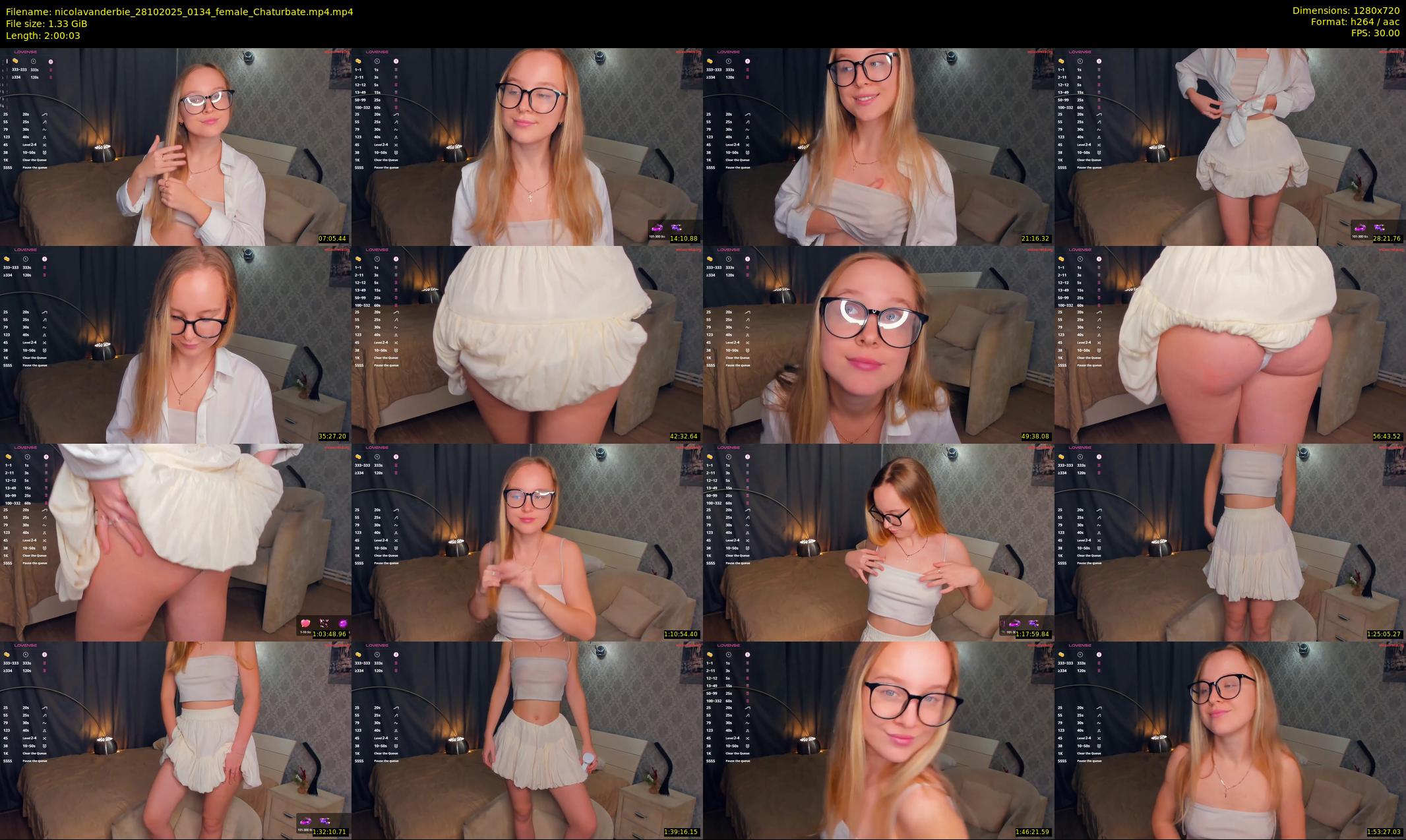 nicolavanderbie — 121 minute Chaturbate female cam show recording, 720p, Oct 28, 2025