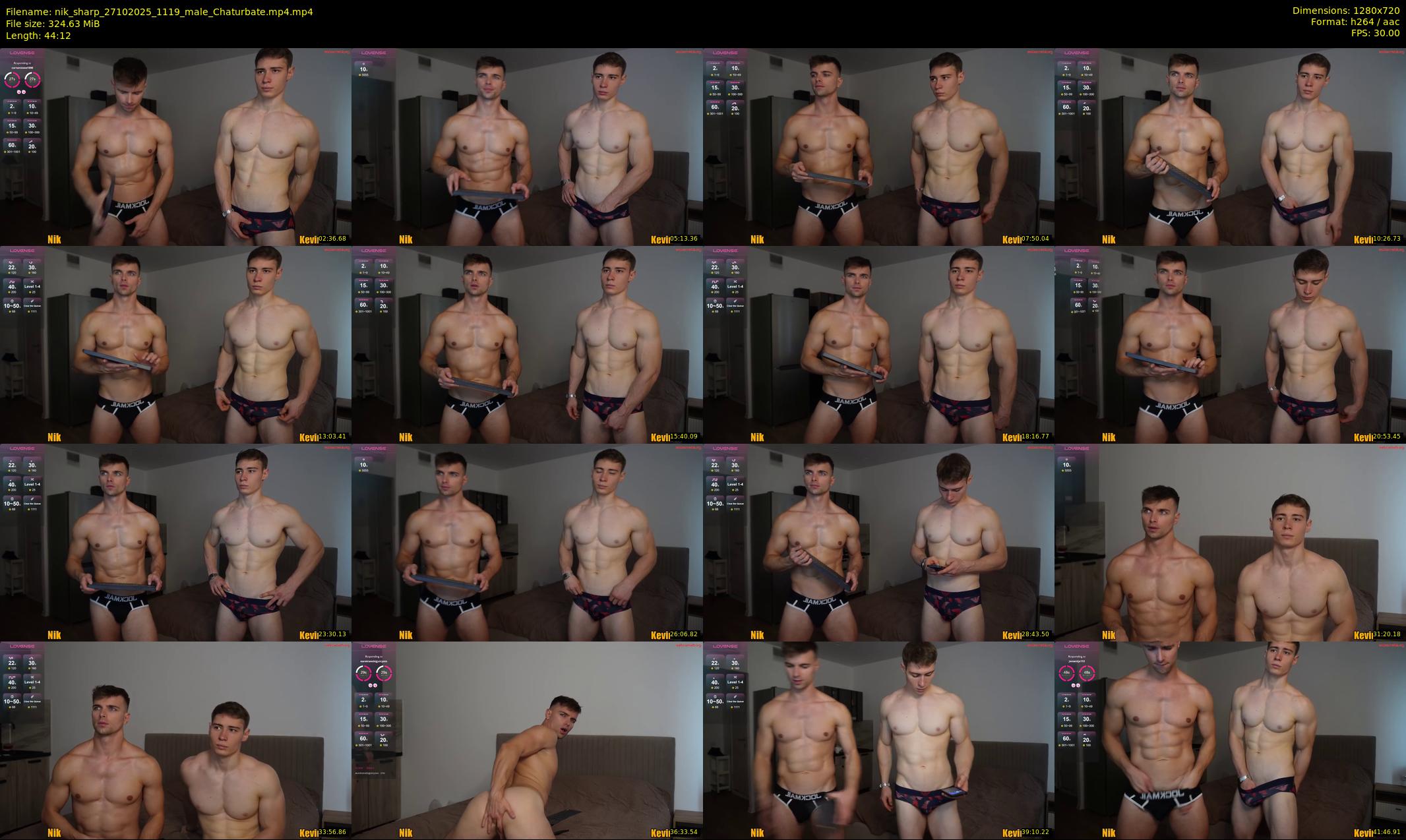 nik_sharp — 45 minute Chaturbate male cam show recording, 720p, Oct 27, 2025