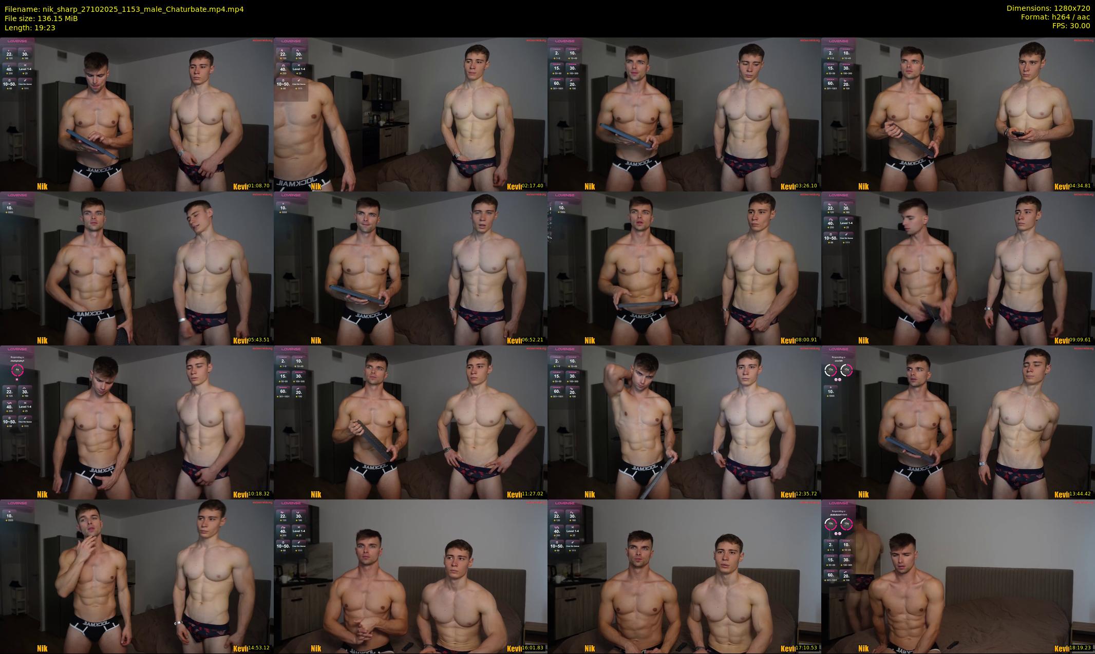 nik_sharp — 20 minute Chaturbate male cam show recording, 720p, Oct 27, 2025