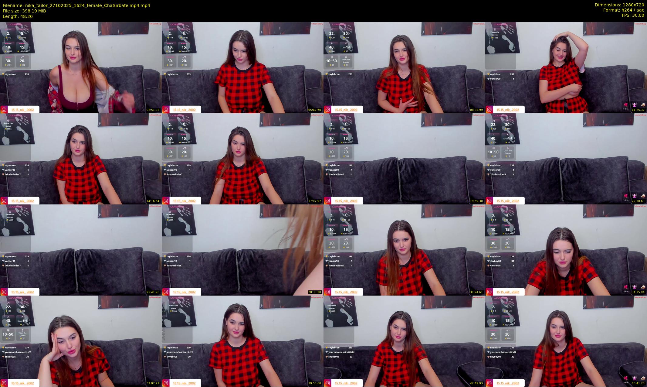 nika_tailor — 49 minute Chaturbate female cam show recording, 720p, Oct 27, 2025