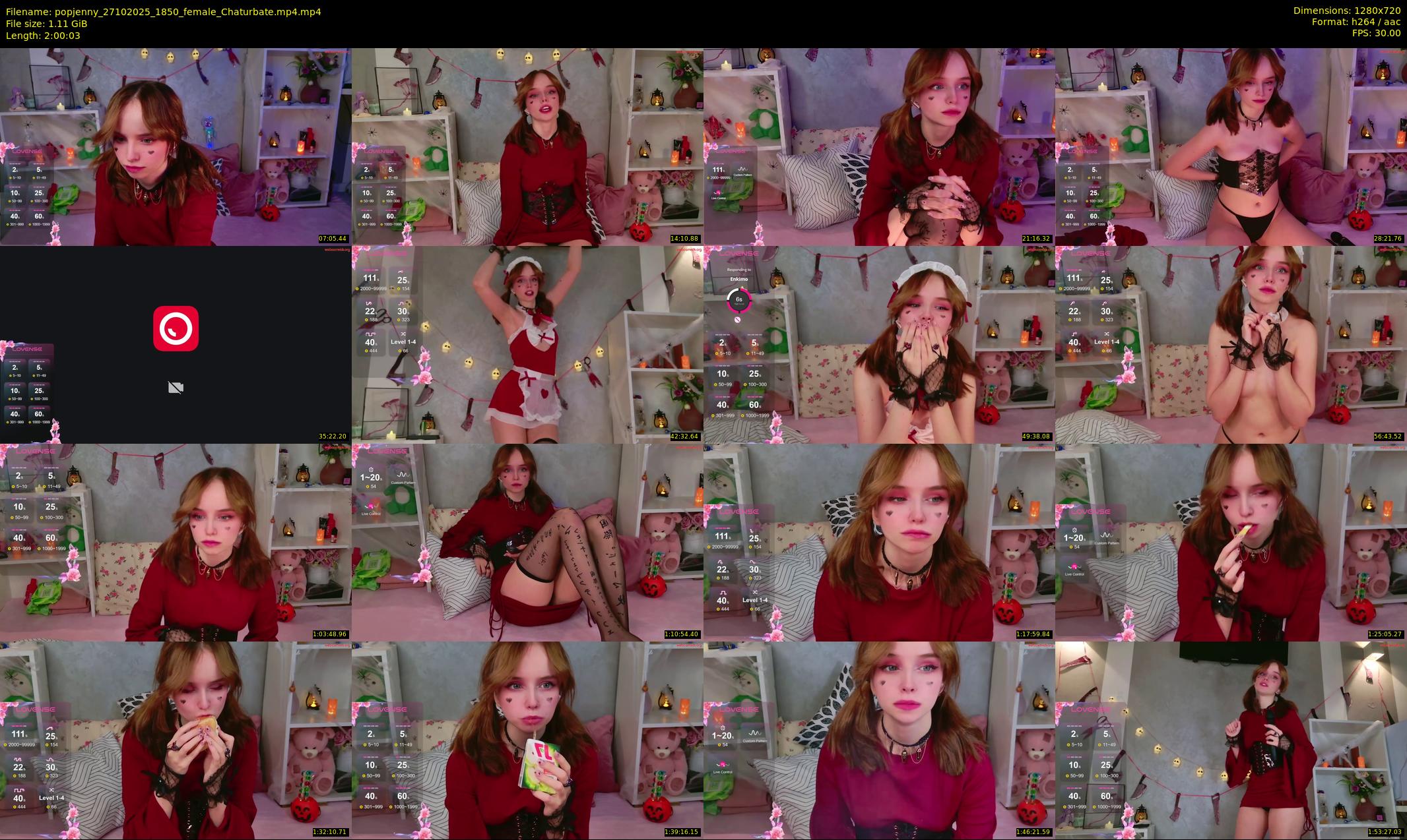 popjenny — 121 minute Chaturbate female cam show recording, 720p, Oct 27, 2025