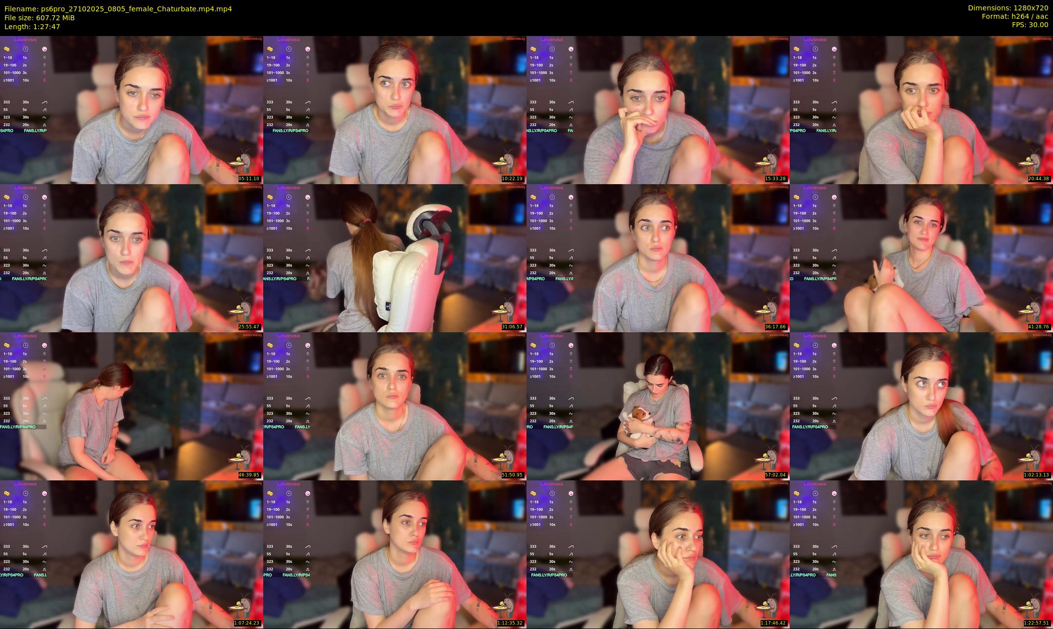 ps6pro — 88 minute Chaturbate female cam show recording, 720p, Oct 27, 2025