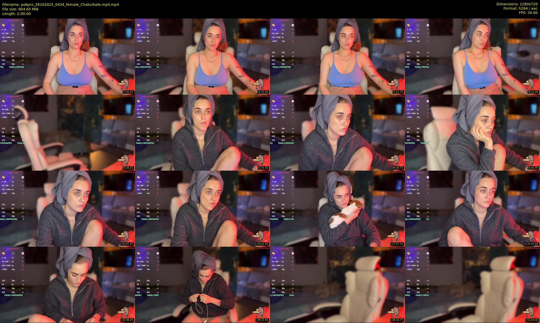 ps6pro — 120 minute Chaturbate female cam show recording, 720p, Oct 28, 2025