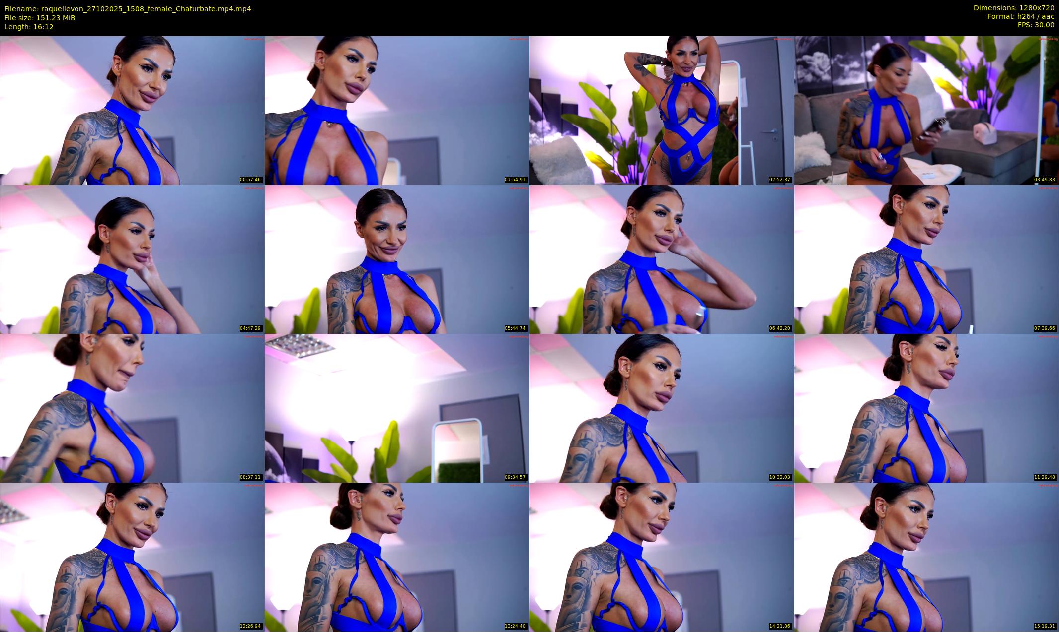 raquellevon — 17 minute Chaturbate female cam show recording, 720p, Oct 27, 2025