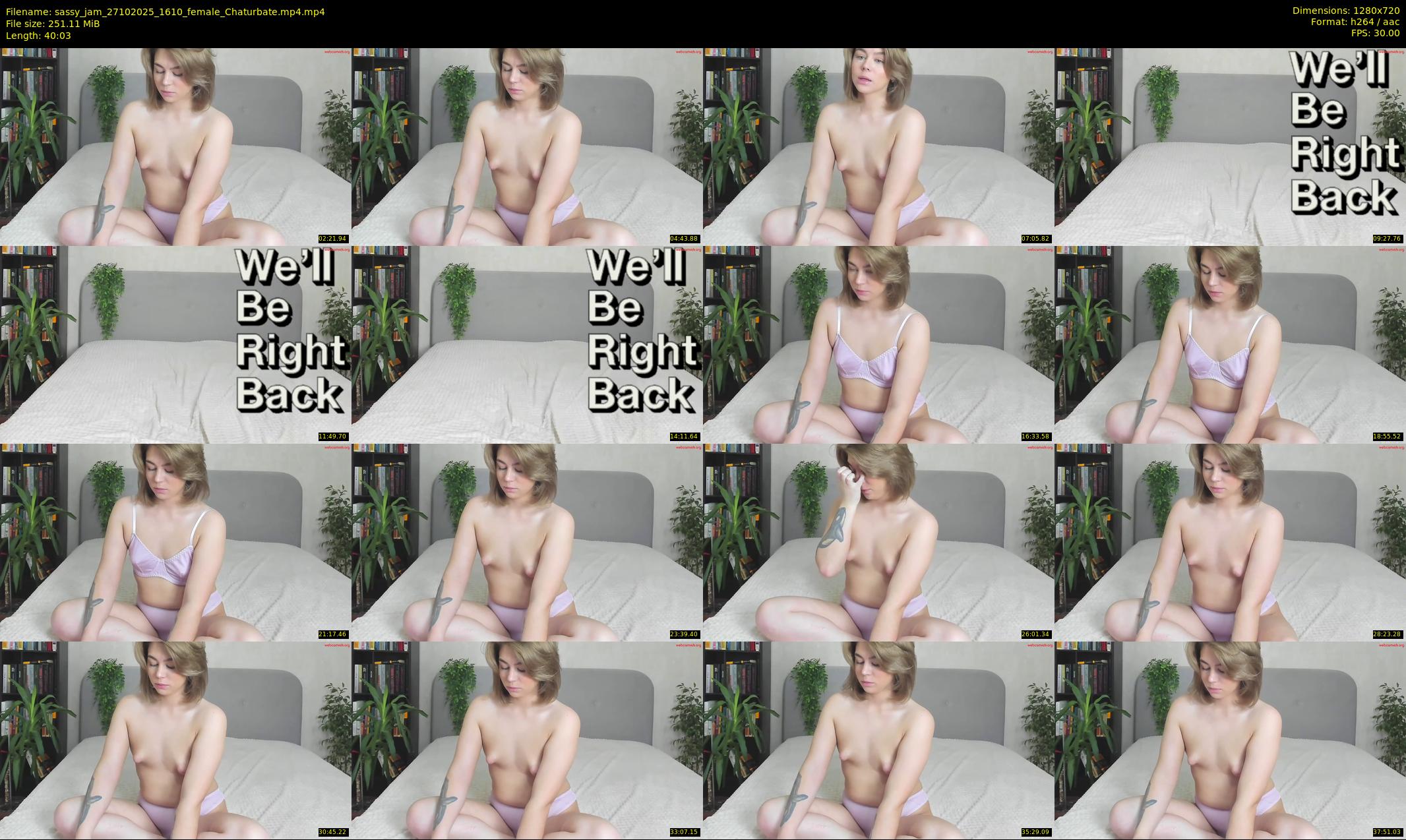 sassy_jam — 41 minute Chaturbate female cam show recording, 720p, Oct 27, 2025