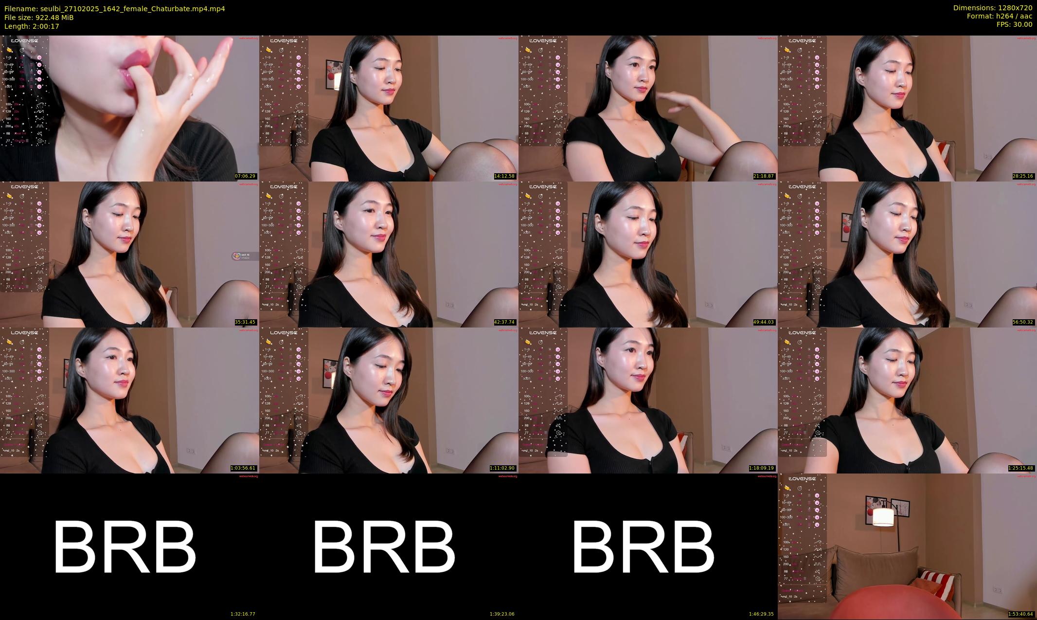 seulbi — 121 minute Chaturbate female cam show recording, 720p, Oct 27, 2025