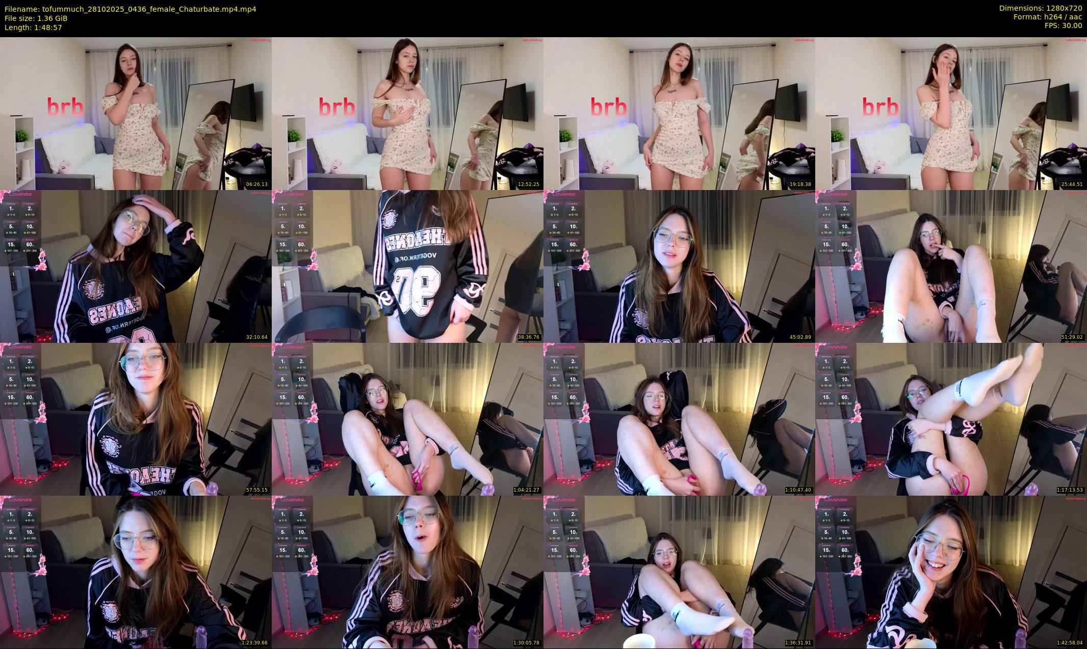 tofummuch — 109 minute Chaturbate female cam show recording, 720p, Oct 28, 2025