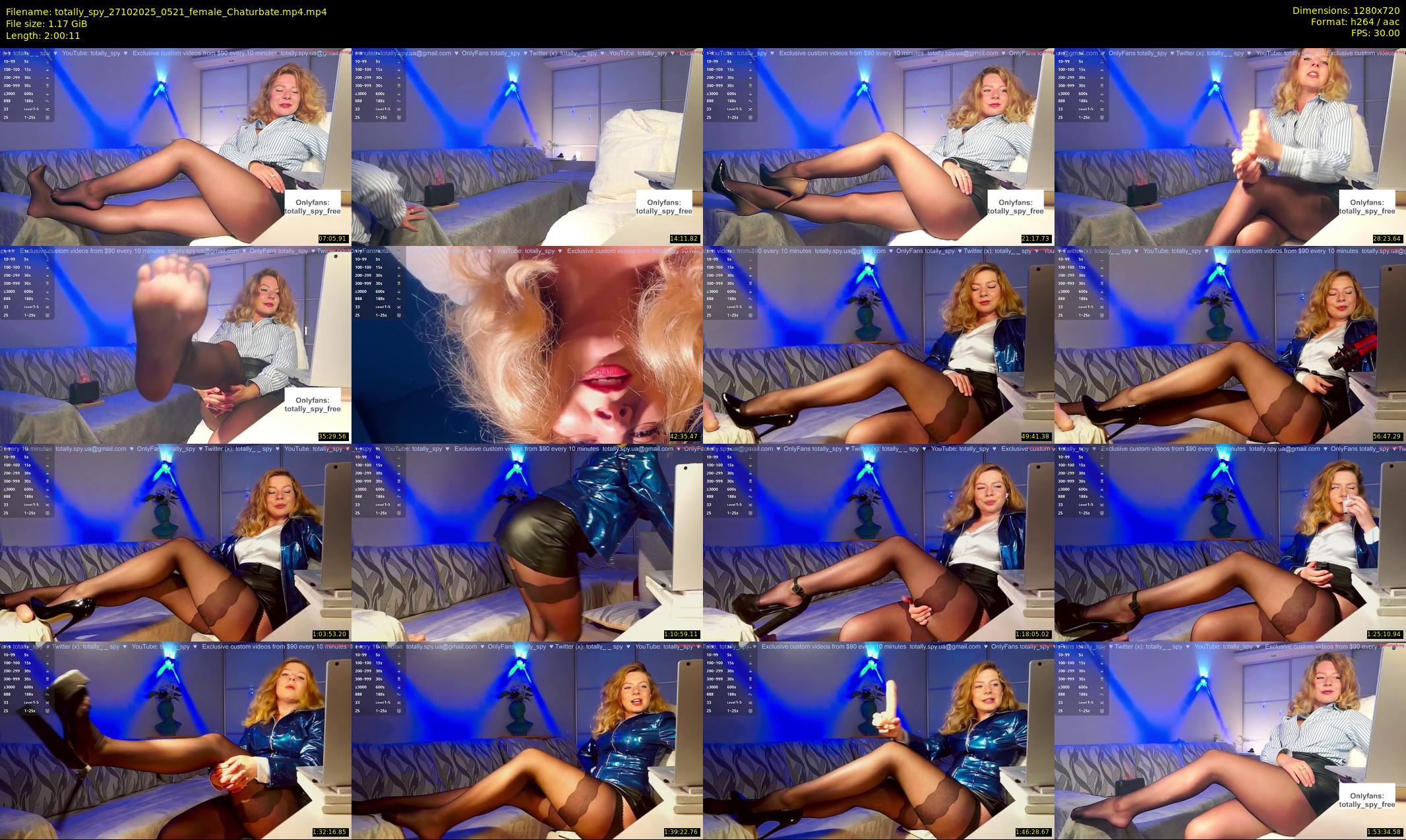 totally_spy — 121 minute Chaturbate female cam show recording, 720p, Oct 27, 2025