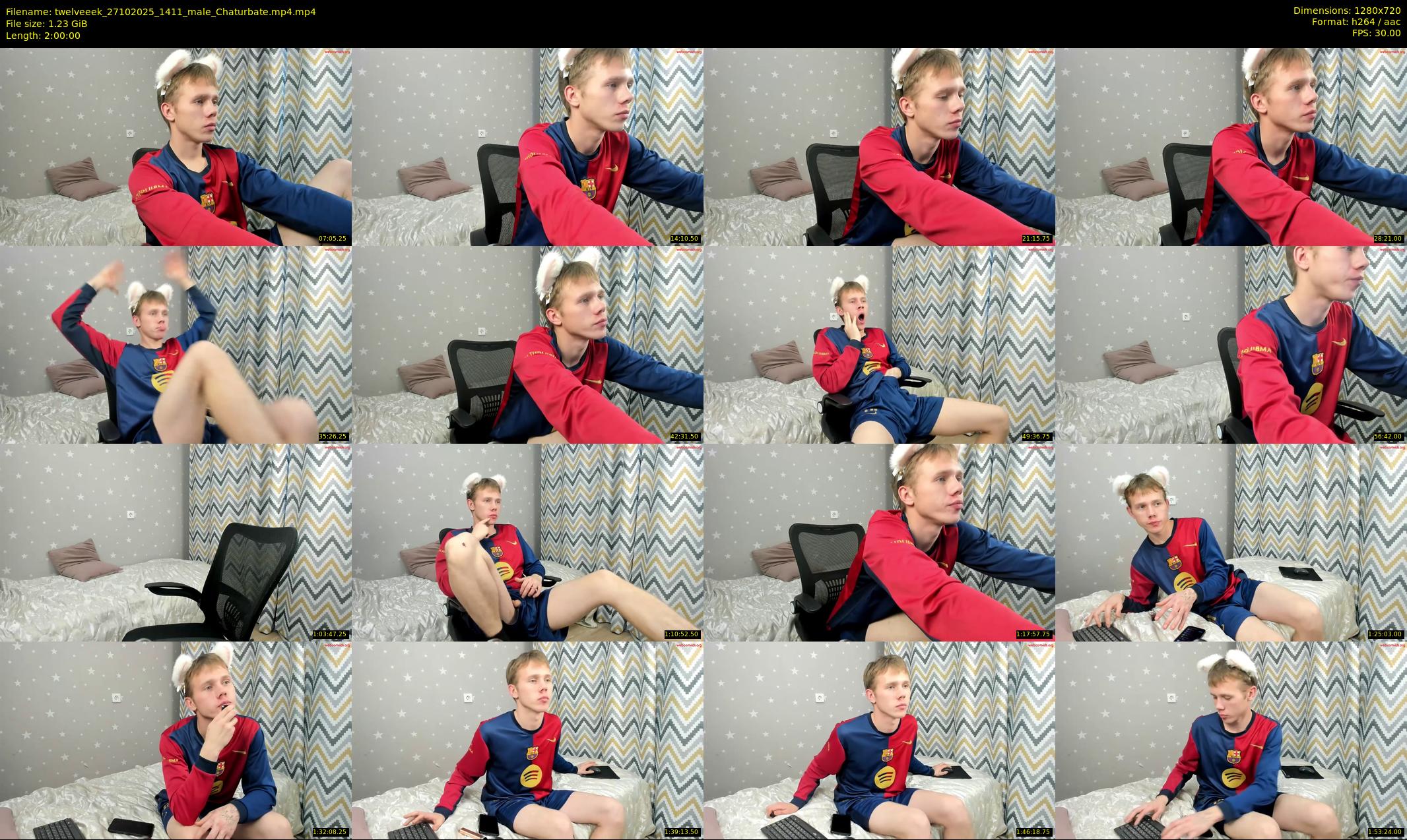 twelveeek — 120 minute Chaturbate male cam show recording, 720p, Oct 27, 2025
