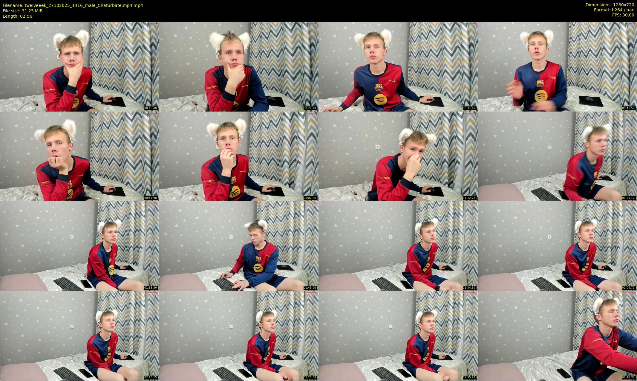 twelveeek — 3 minute Chaturbate male cam show recording, 720p, Oct 27, 2025