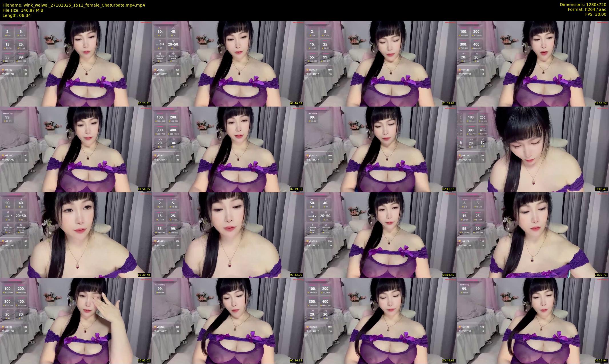 wink_weiwei — 7 minute Chaturbate female cam show recording, 720p, Oct 27, 2025