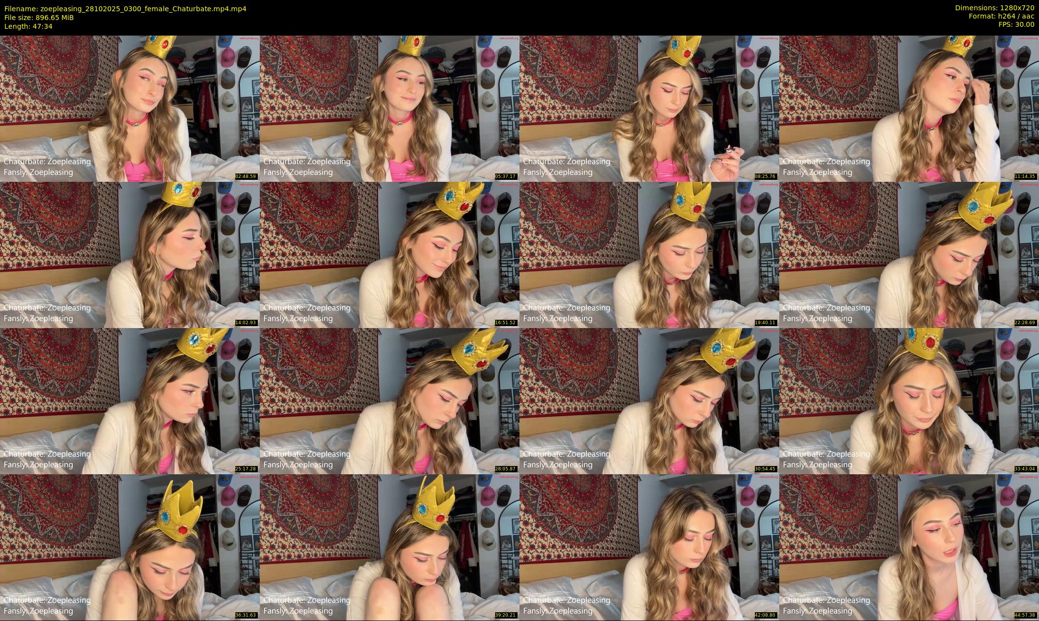zoepleasing — 48 minute Chaturbate female cam show recording, 720p, Oct 28, 2025