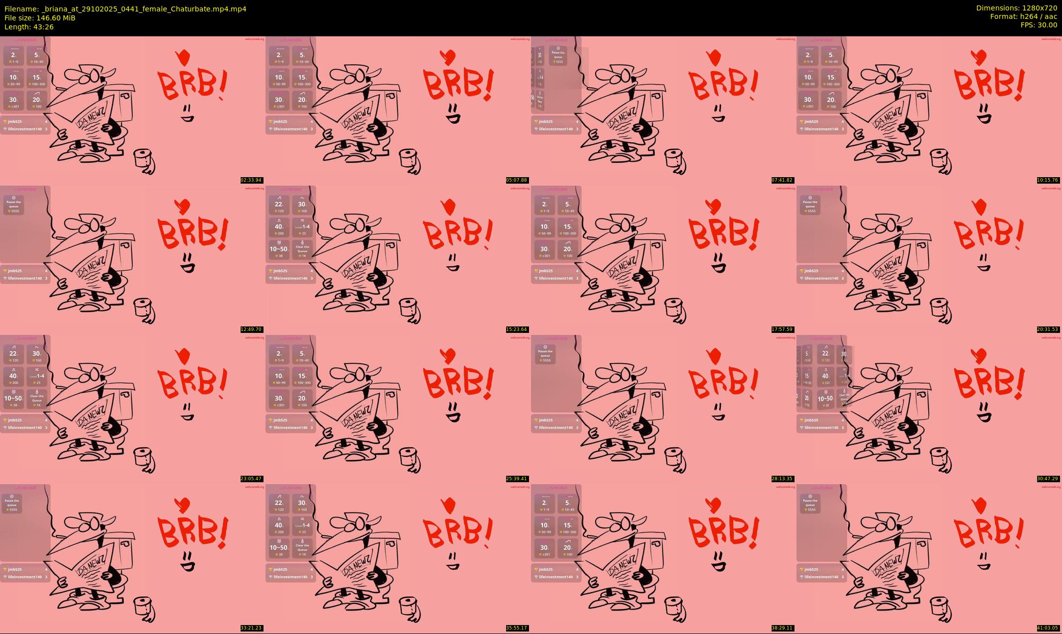 _briana_at — 44 minute Chaturbate female cam show recording, 720p, Oct 29, 2025
