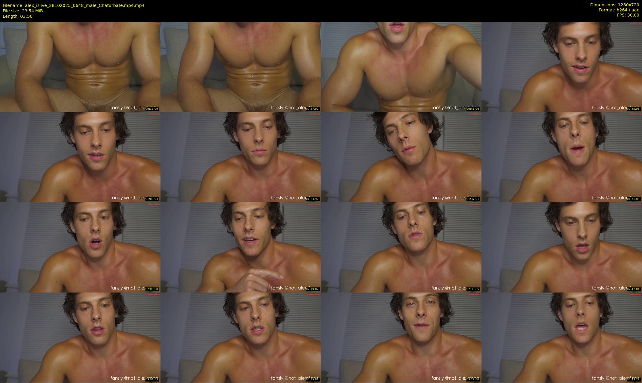 alex_islive — 4 minute Chaturbate male cam show recording, 720p, Oct 28, 2025