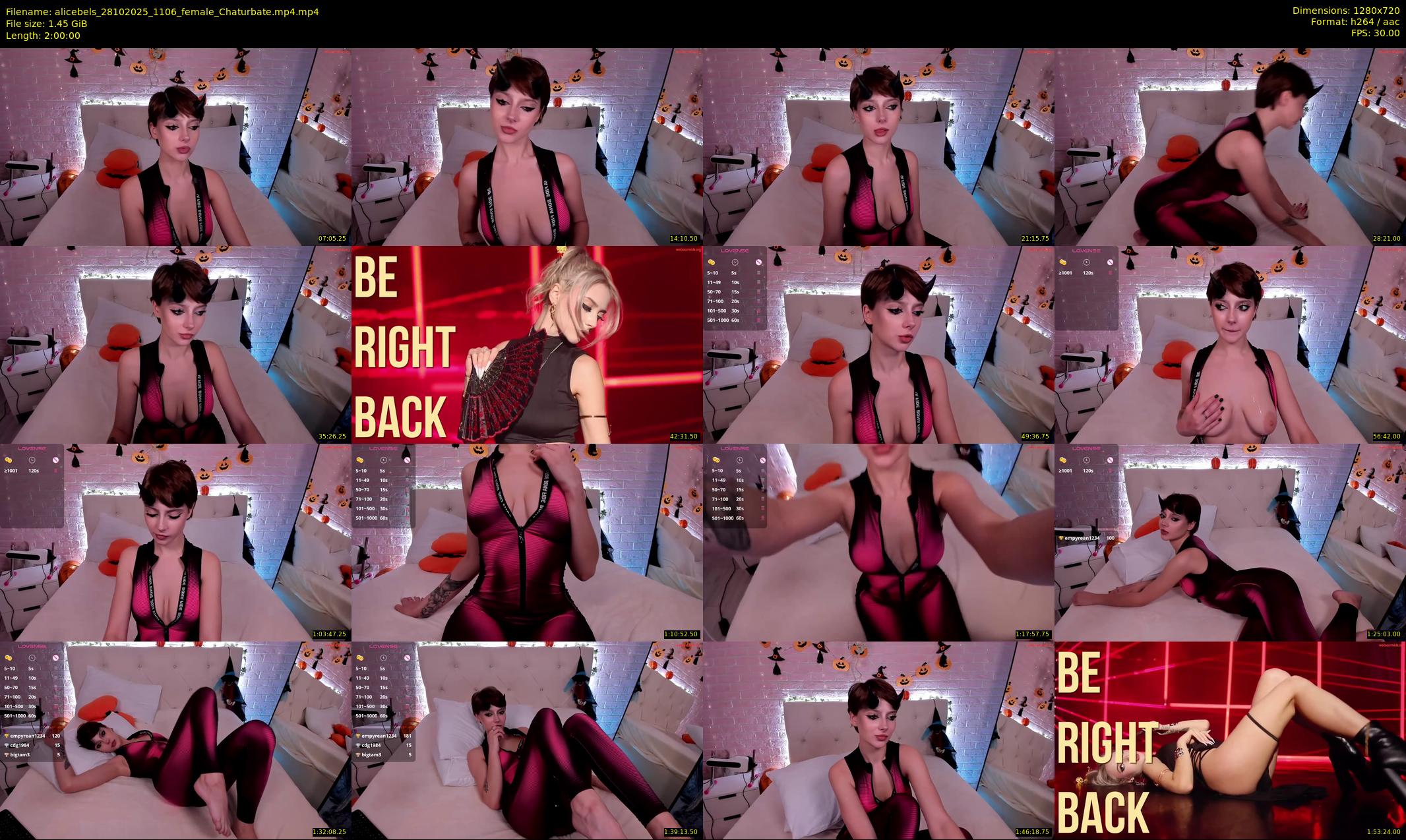 alicebels — 120 minute Chaturbate female cam show recording, 720p, Oct 28, 2025