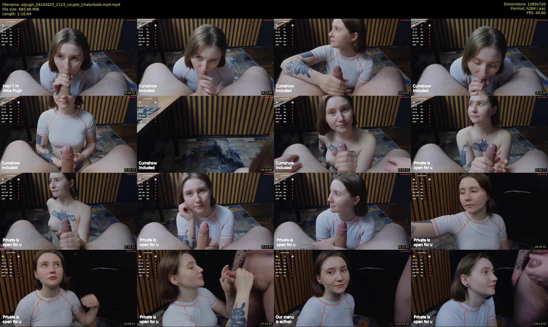 alpugh — 71 minute Chaturbate couple cam show recording, 720p, Oct 28, 2025