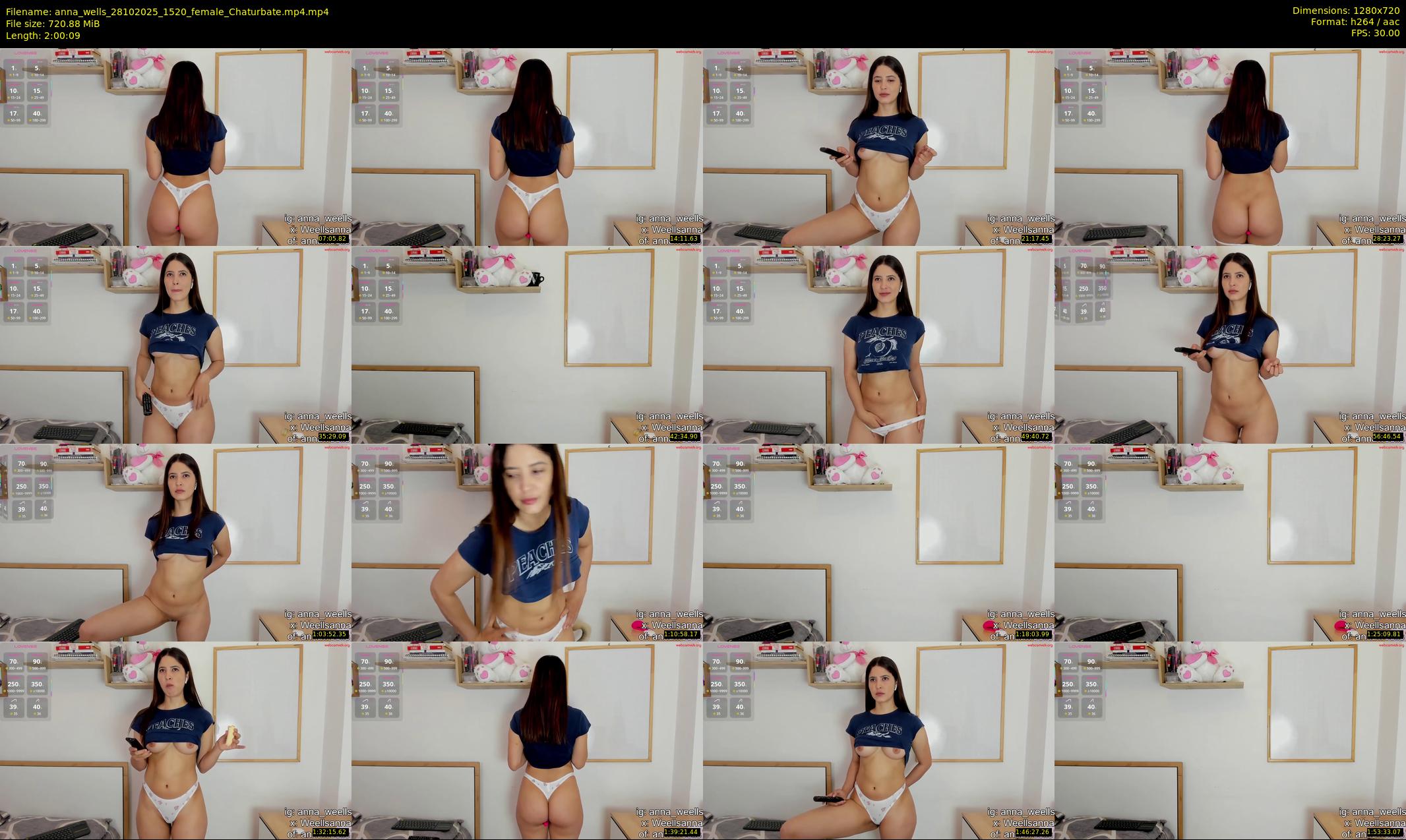 anna_wells — 121 minute Chaturbate female cam show recording, 720p, Oct 28, 2025