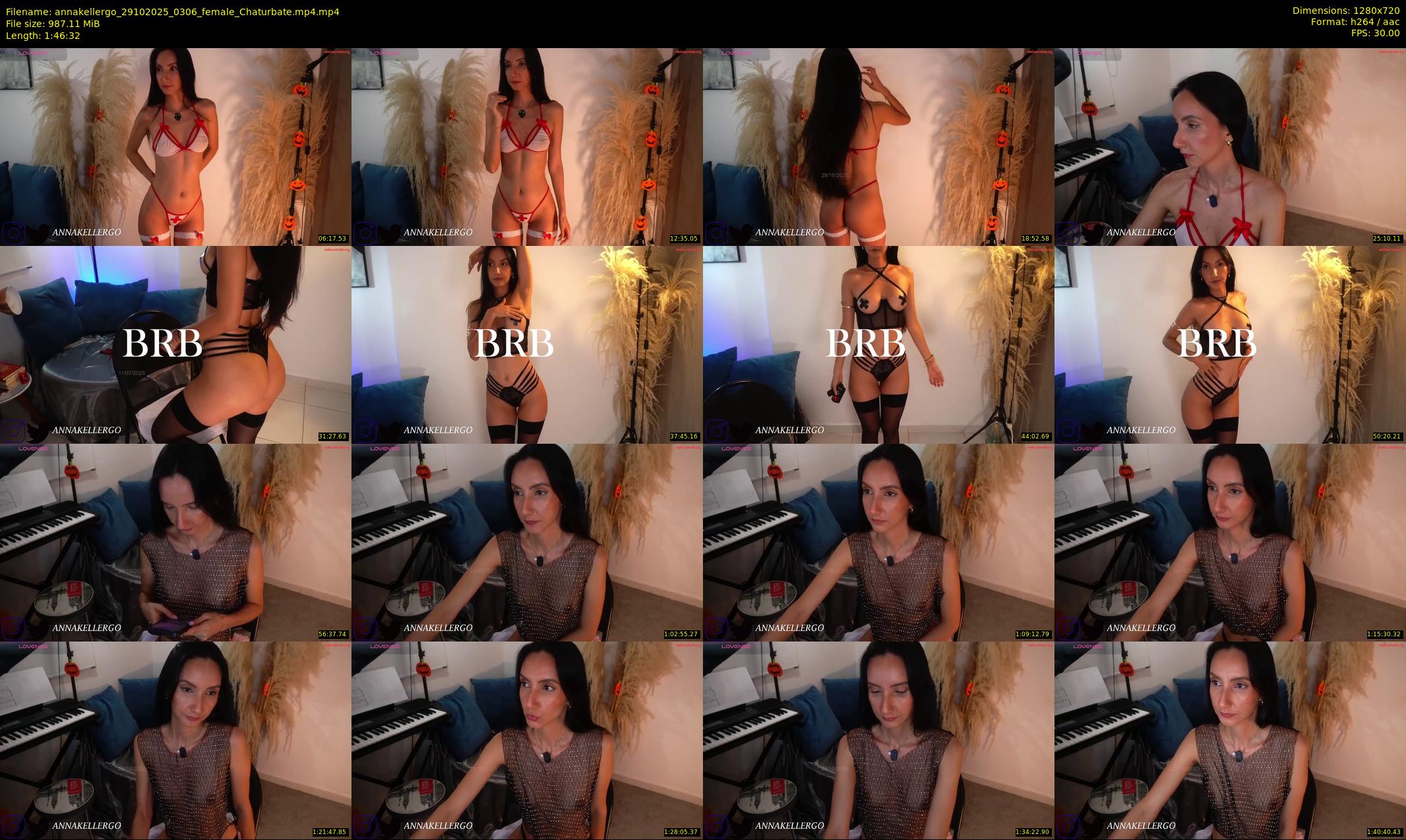 annakellergo — 107 minute Chaturbate female cam show recording, 720p, Oct 29, 2025