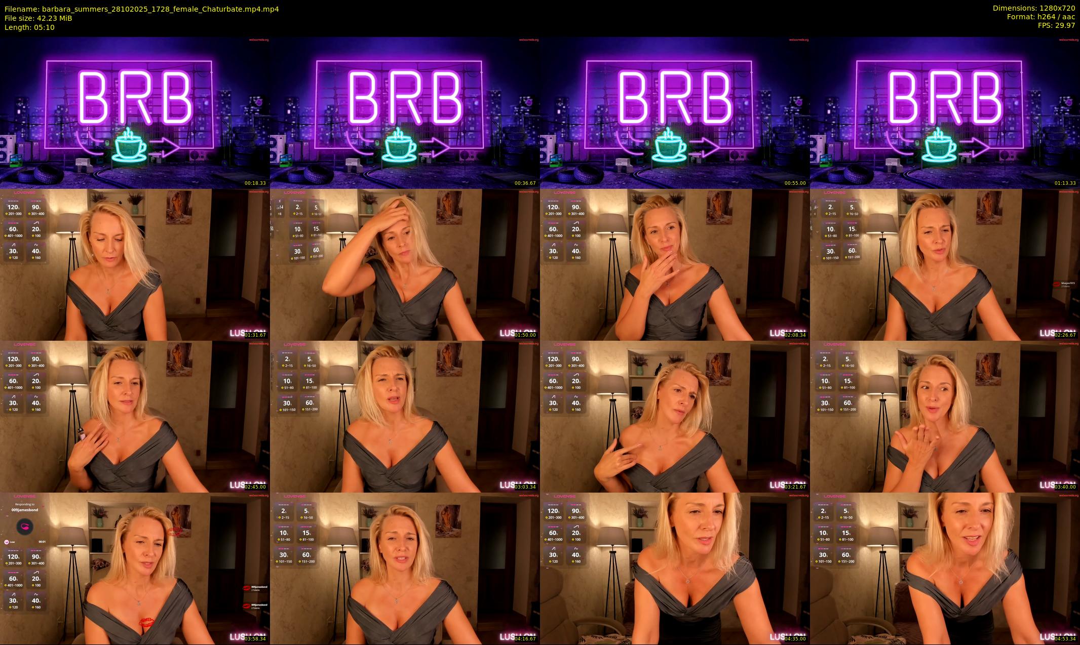 barbara_summers — 6 minute Chaturbate female cam show recording, 720p, Oct 28, 2025