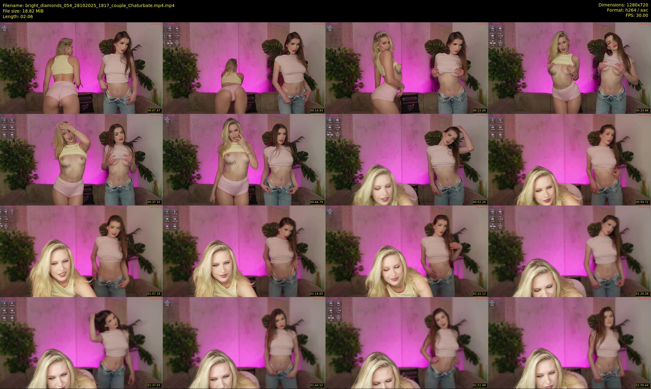 bright_diamonds_054 — 3 minute Chaturbate couple cam show recording, 720p, Oct 28, 2025