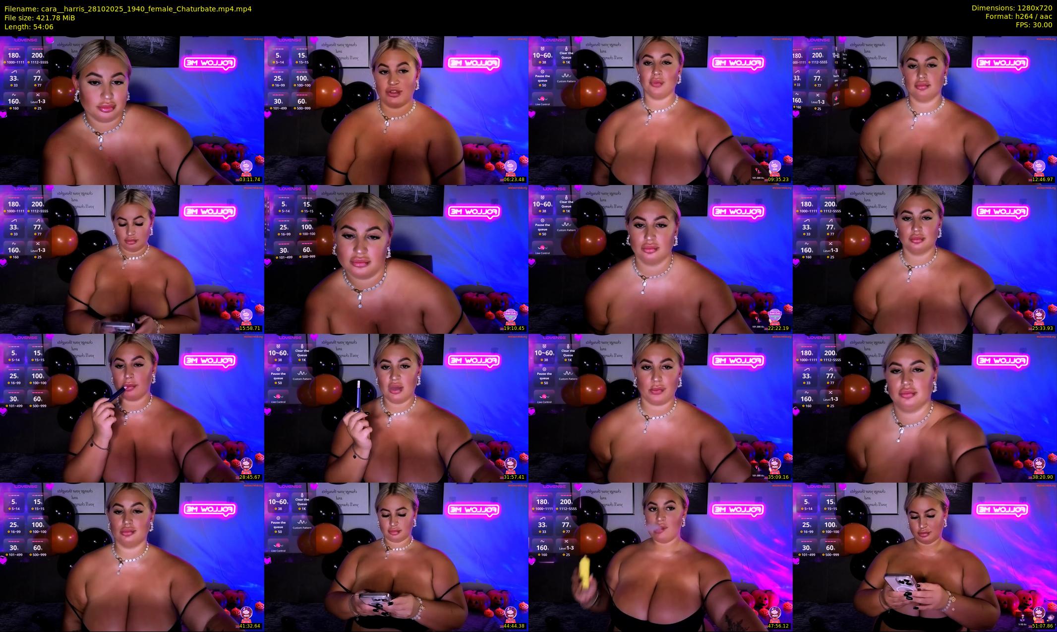 cara__harris — 55 minute Chaturbate female cam show recording, 720p, Oct 28, 2025