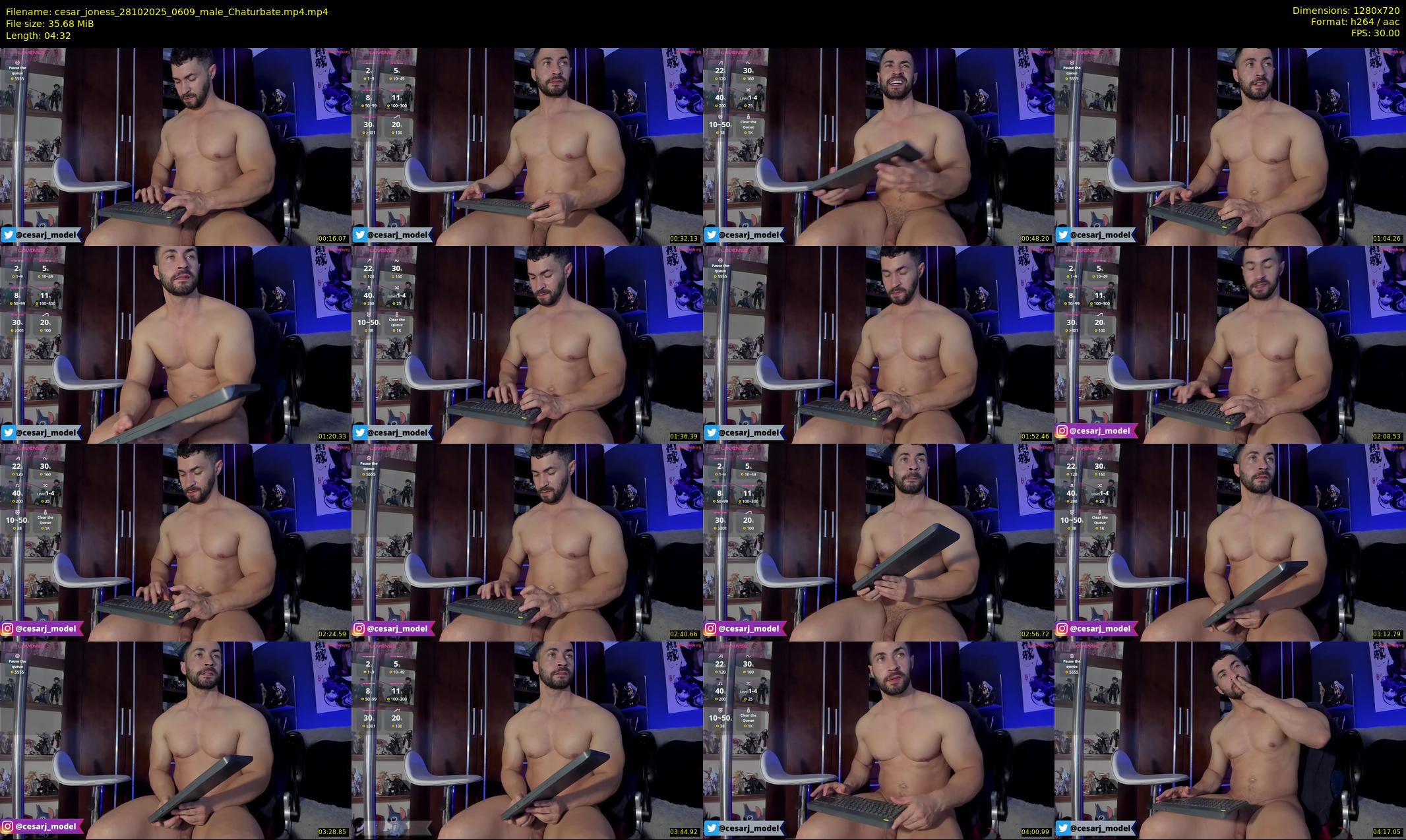 cesar_joness — 5 minute Chaturbate male cam show recording, 720p, Oct 28, 2025