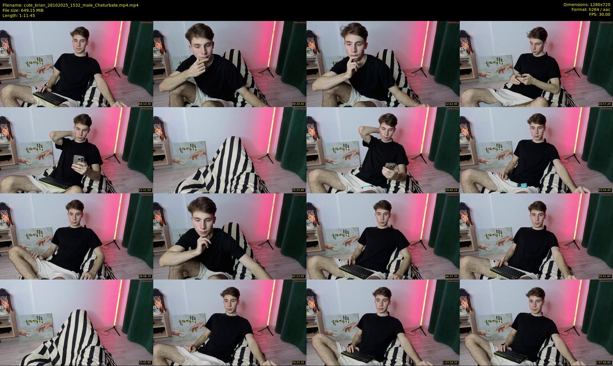 cute_brian — 72 minute Chaturbate male cam show recording, 720p, Oct 28, 2025