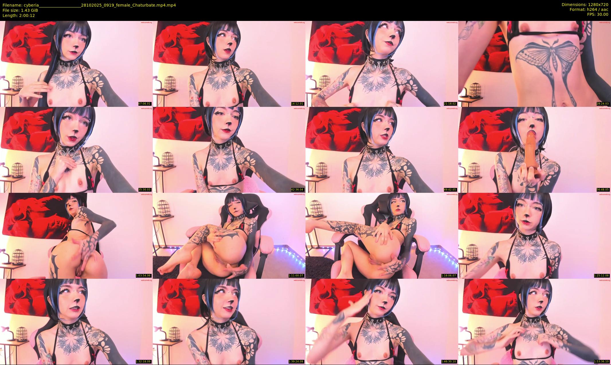 cyberia____________________ — 121 minute Chaturbate female cam show recording, 720p, Oct 28, 2025