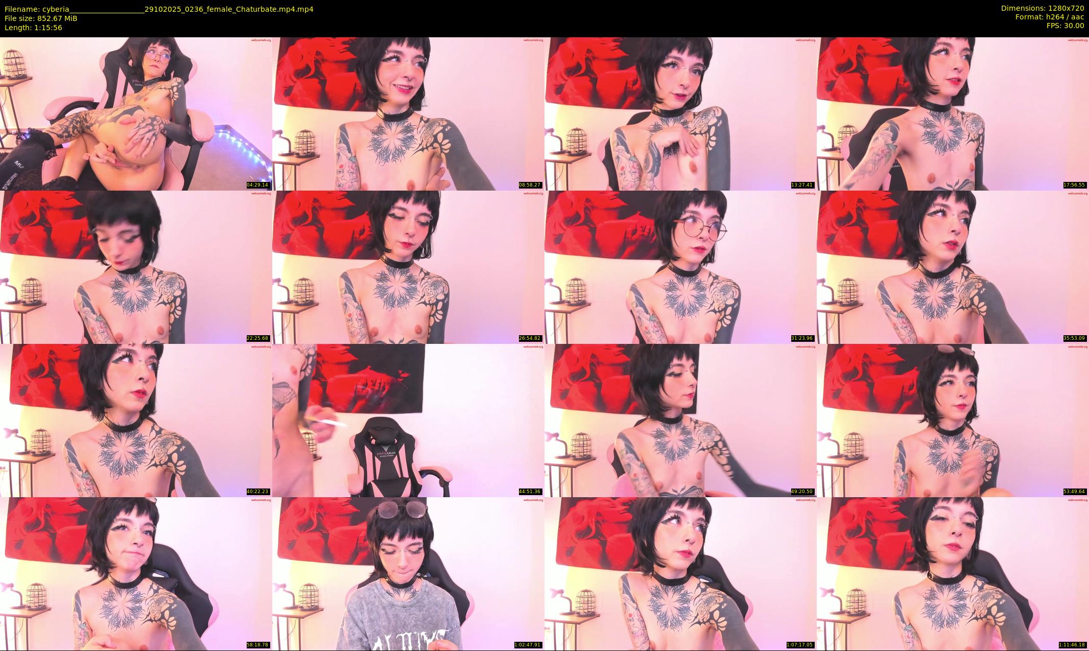 cyberia____________________ — 76 minute Chaturbate female cam show recording, 720p, Oct 29, 2025