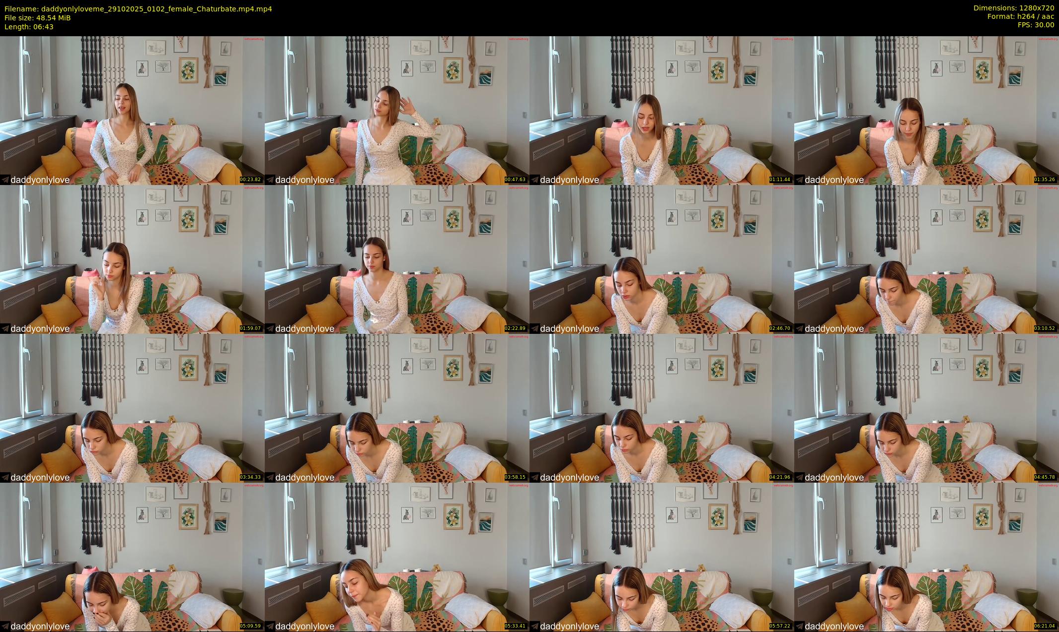 daddyonlyloveme — 7 minute Chaturbate female cam show recording, 720p, Oct 29, 2025