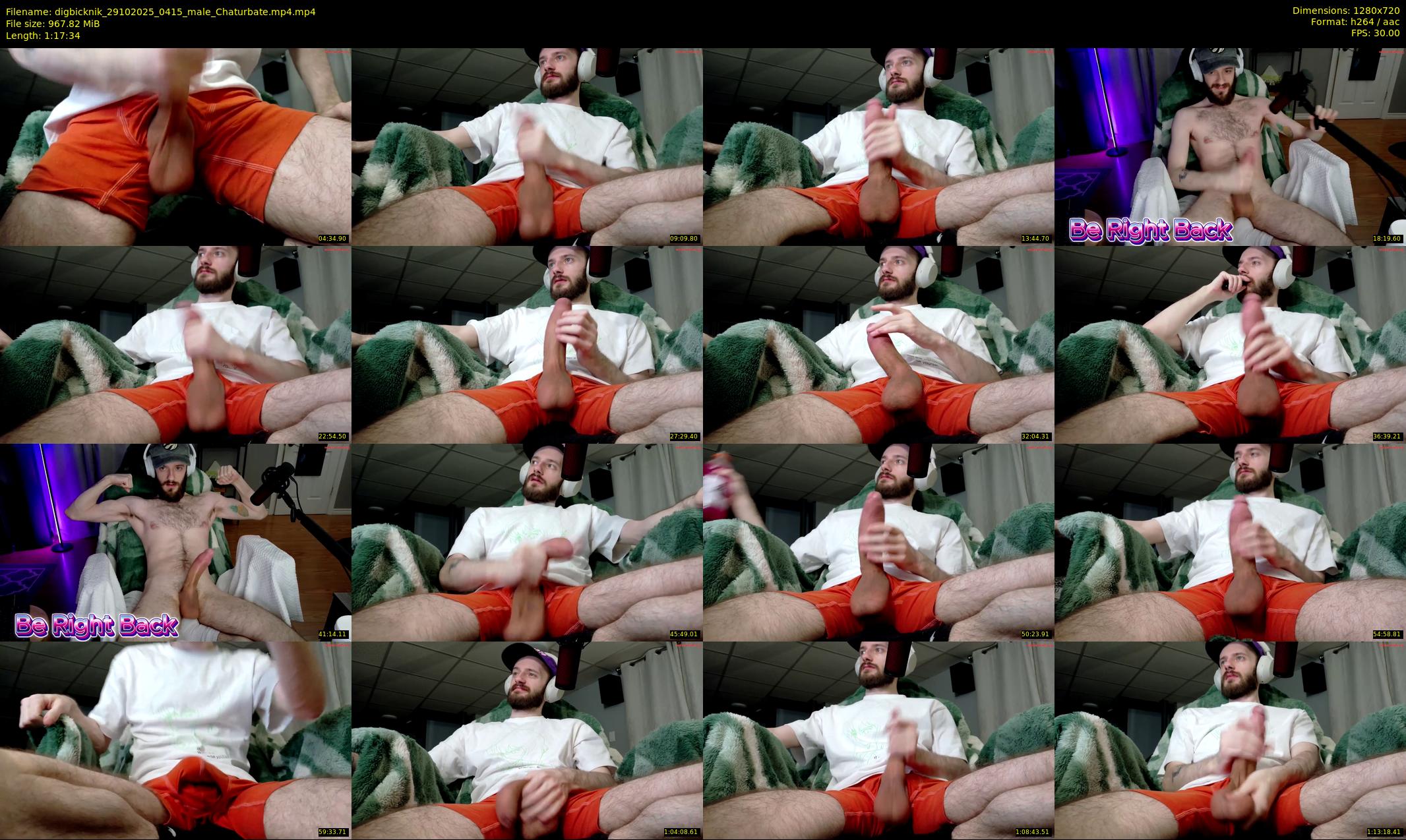 digbicknik — 78 minute Chaturbate male cam show recording, 720p, Oct 29, 2025