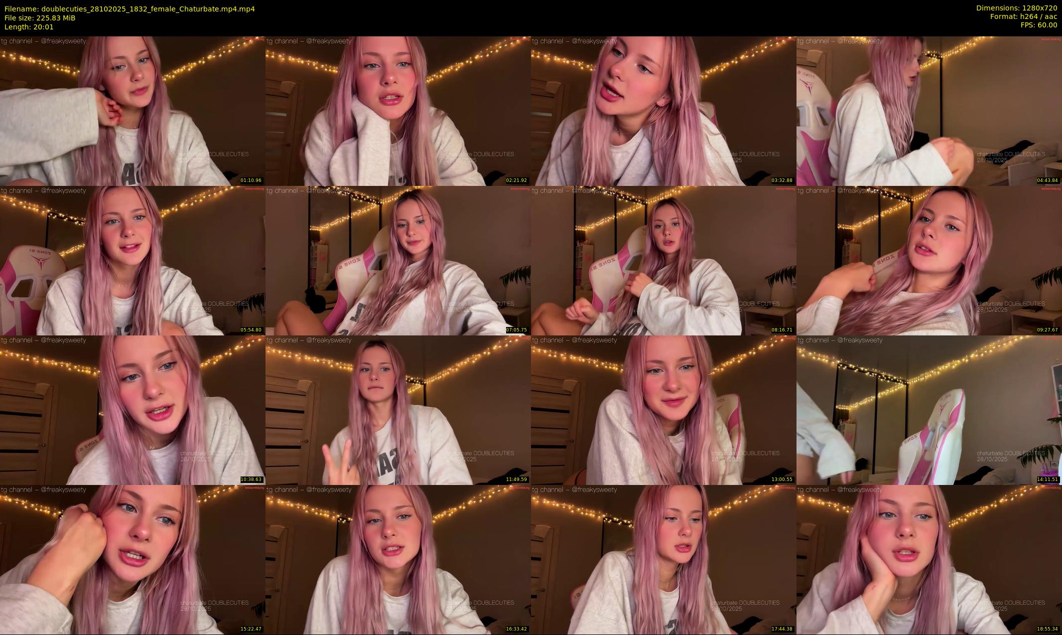 doublecuties — 21 minute Chaturbate couple cam show recording, 720p, Oct 28, 2025