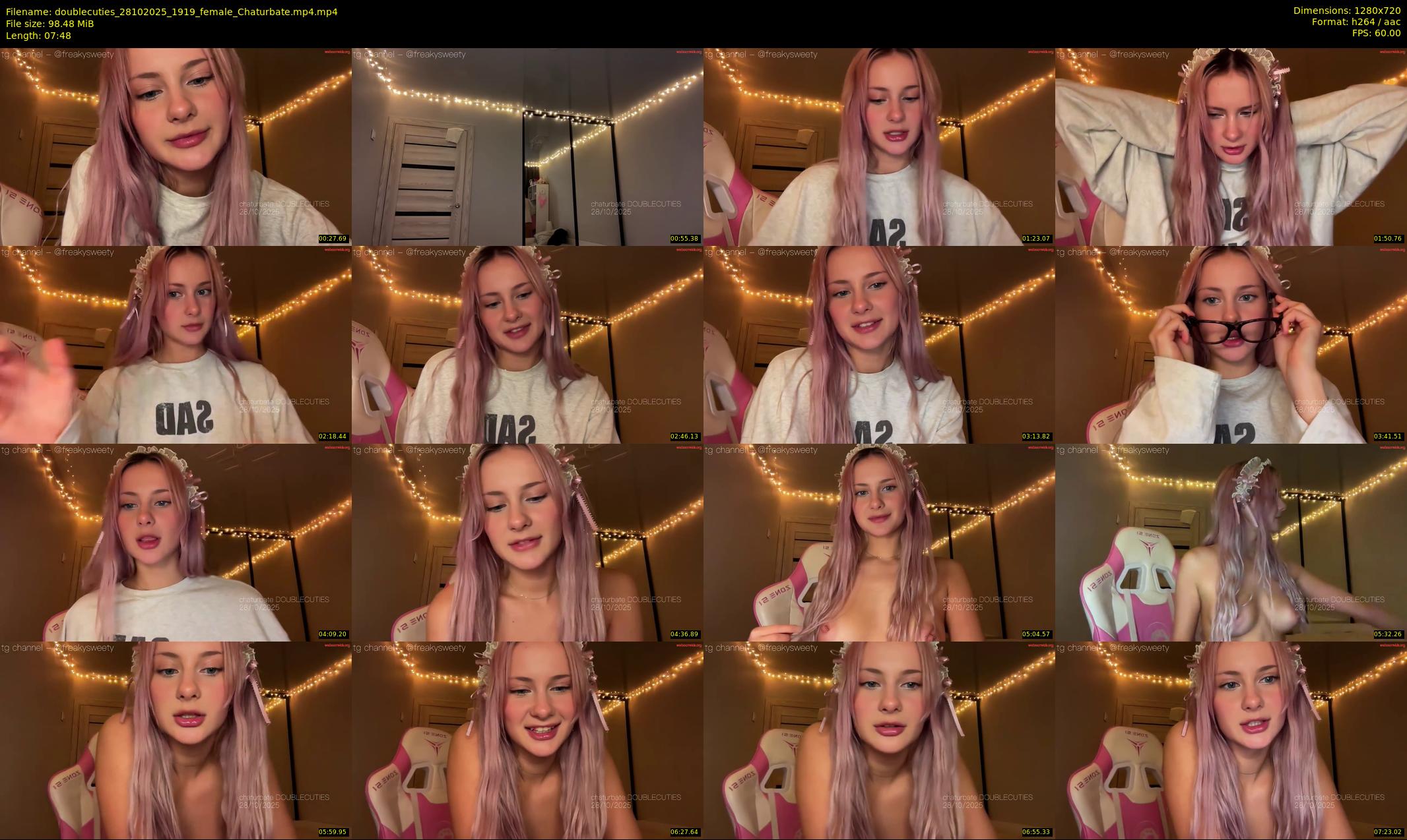 doublecuties — 8 minute Chaturbate couple cam show recording, 720p, Oct 28, 2025
